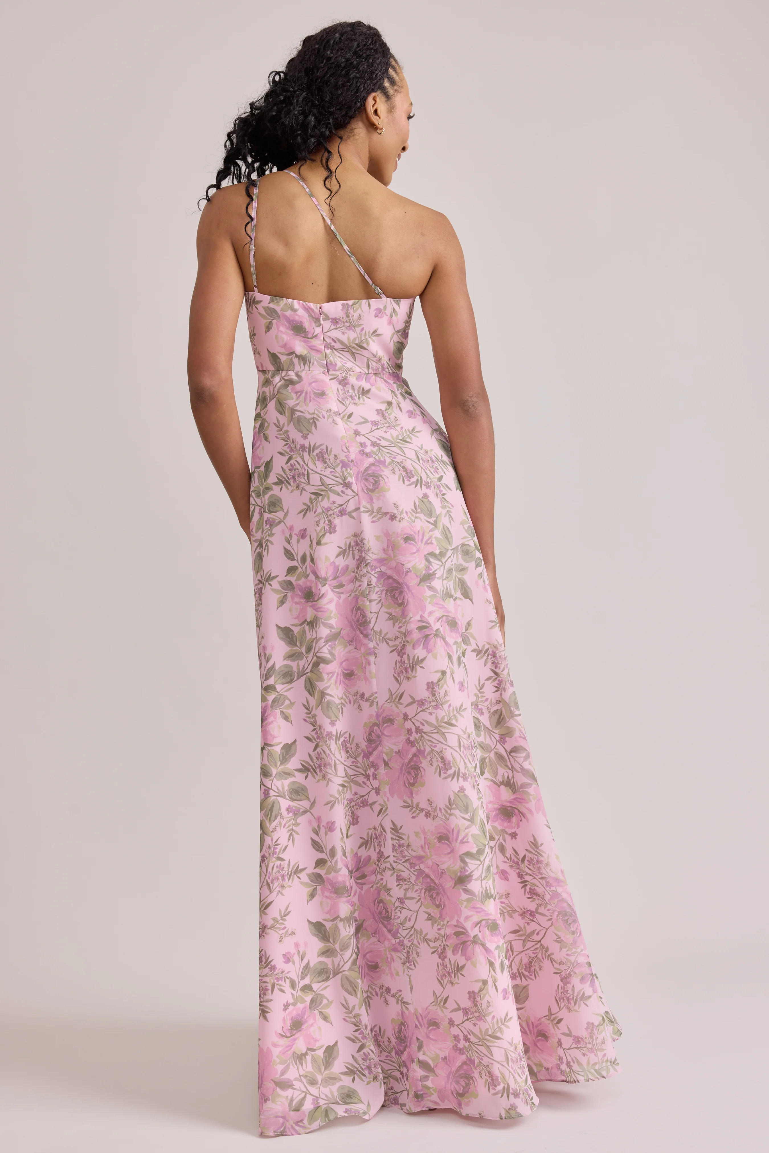 Inez Chiffon Floral Print Dress | Made To Order - Image 50