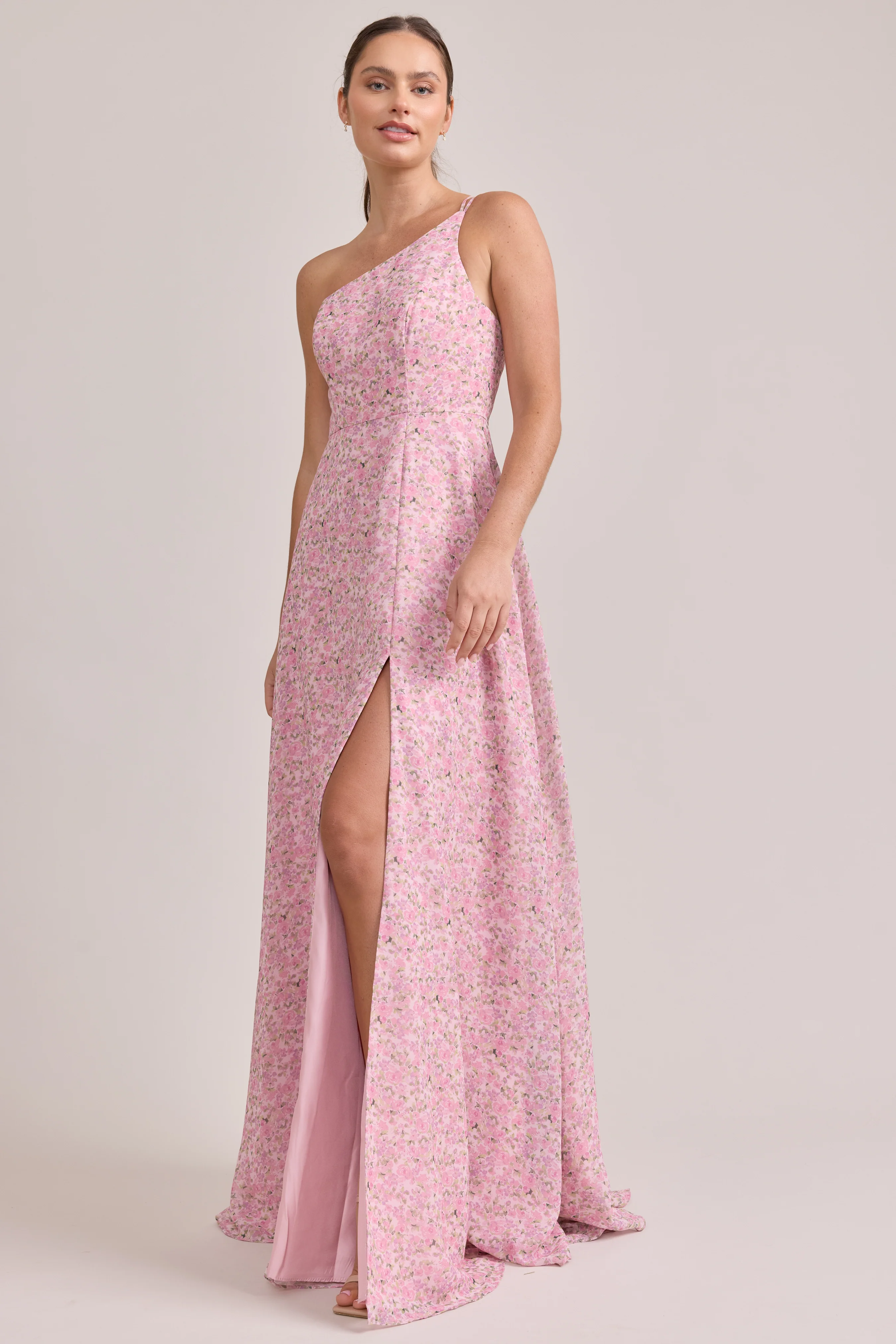 Inez Chiffon Floral Print Dress | Made To Order - Image 52