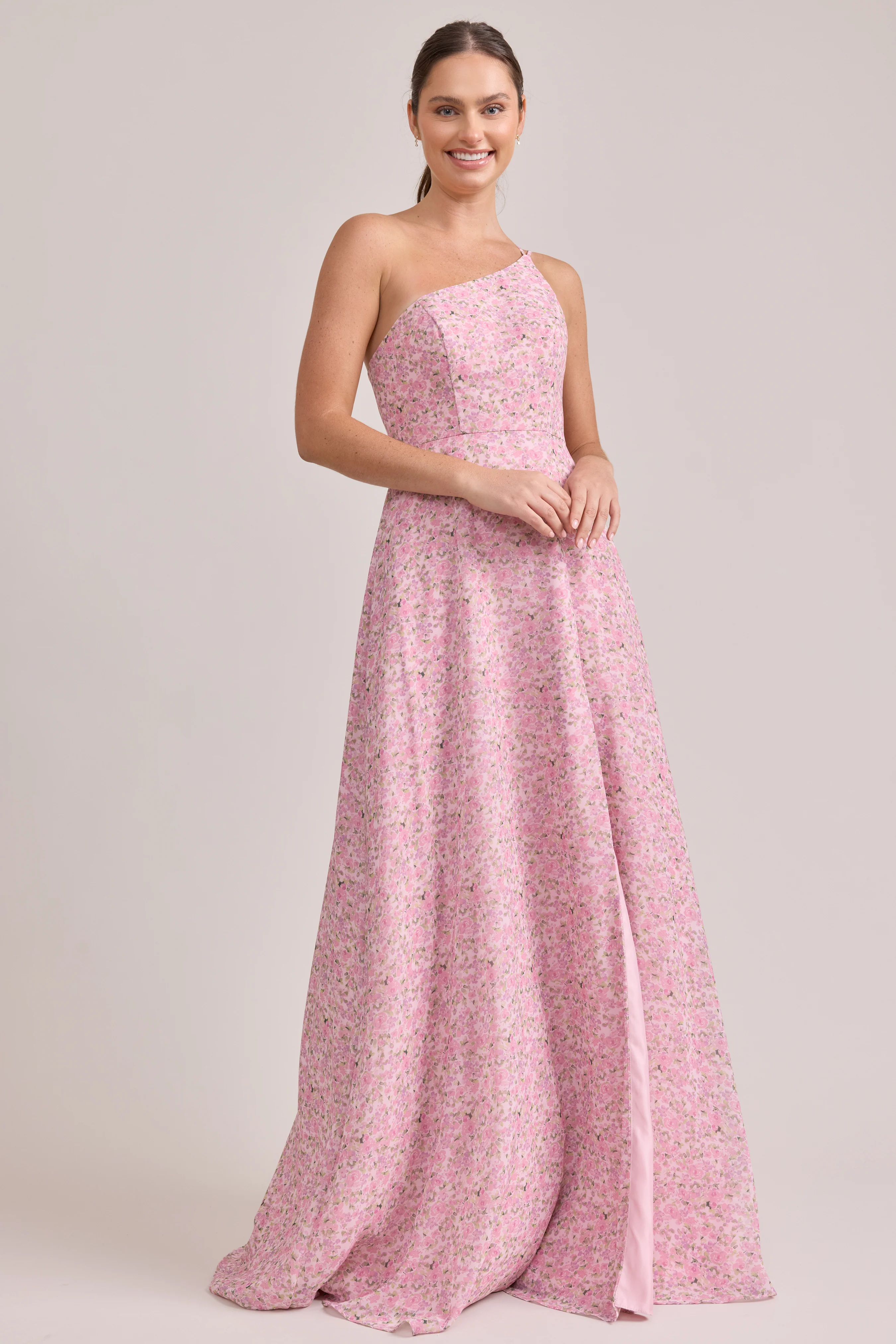 Inez Chiffon Floral Print Dress | Made To Order - Image 54