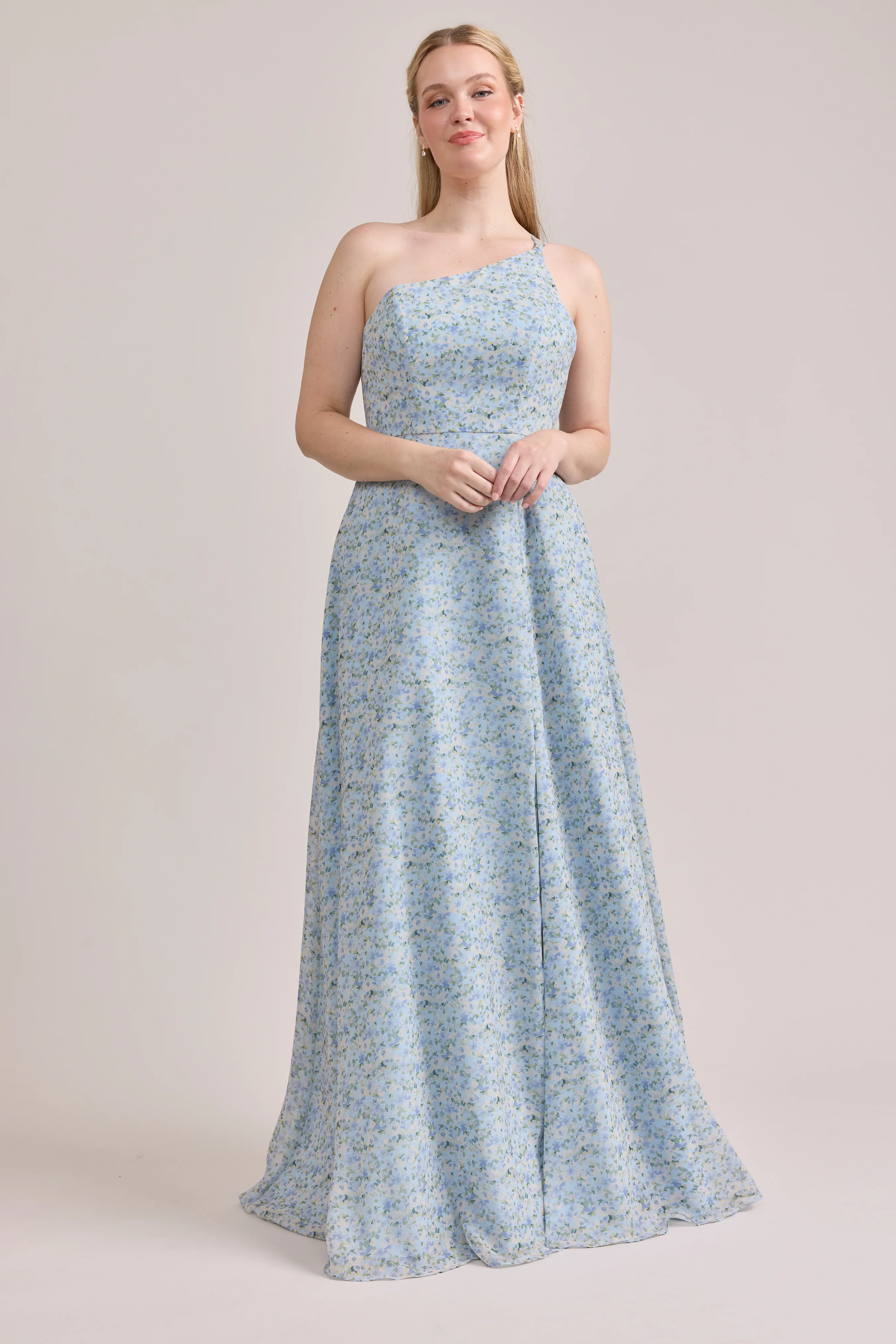 Inez Chiffon Floral Print Dress | Made To Order - Image 60