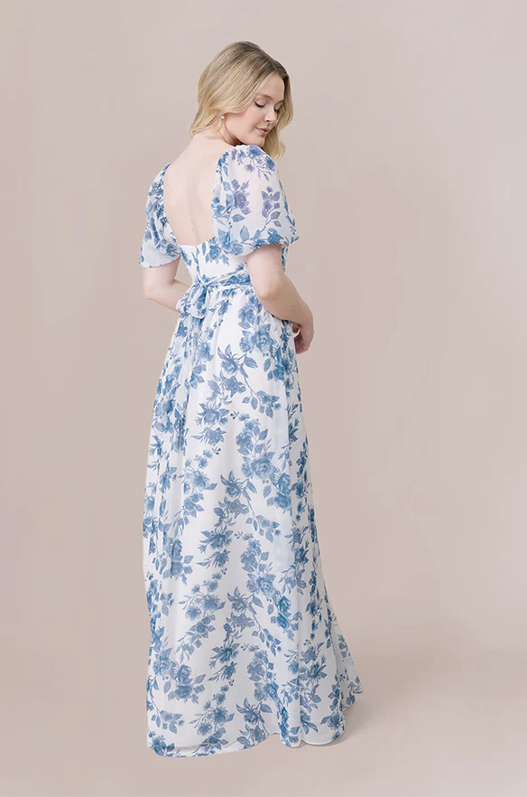 Isabella Chiffon Floral Print Dress | Made To Order - Image 21