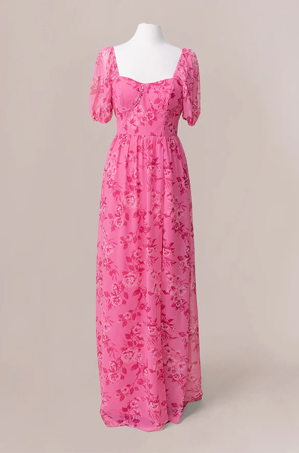 Isabella Chiffon Floral Print Dress | Made To Order - Image 28