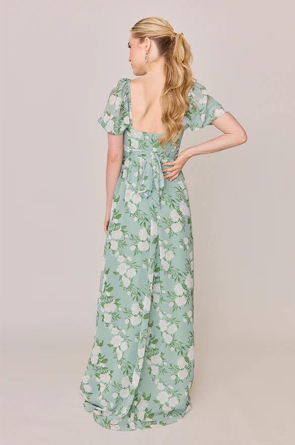 Isabella Chiffon Floral Print Dress | Made To Order - Image 8