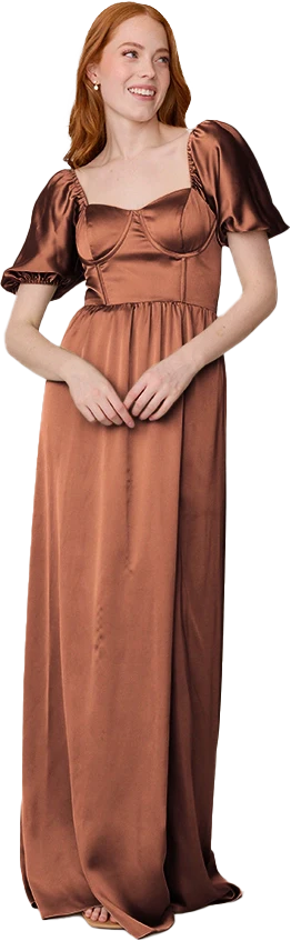 Isabella Satin Dress | Made To Order - Image 118