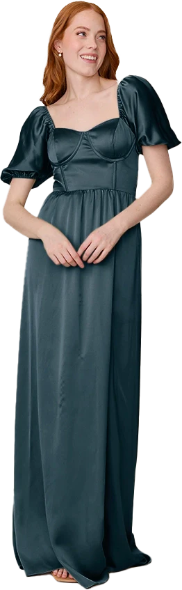 Isabella Satin Dress | Made To Order - Image 124
