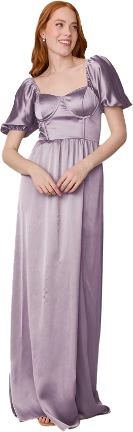 Isabella Satin Dress | Made To Order - Image 134