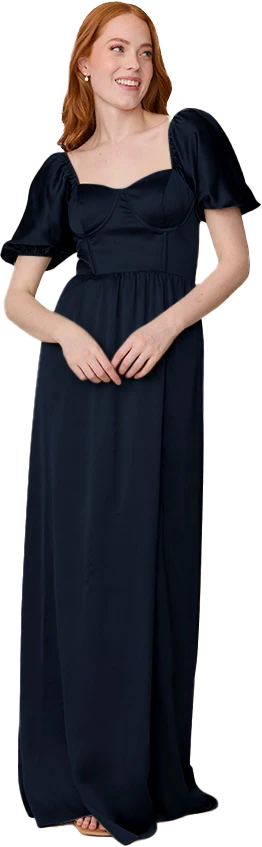Isabella Satin Dress | Made To Order - Image 139