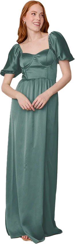 Isabella Satin Dress | Made To Order - Image 147