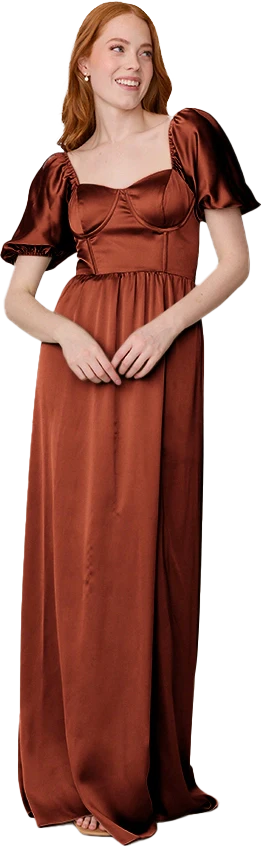 Isabella Satin Dress | Made To Order - Image 149