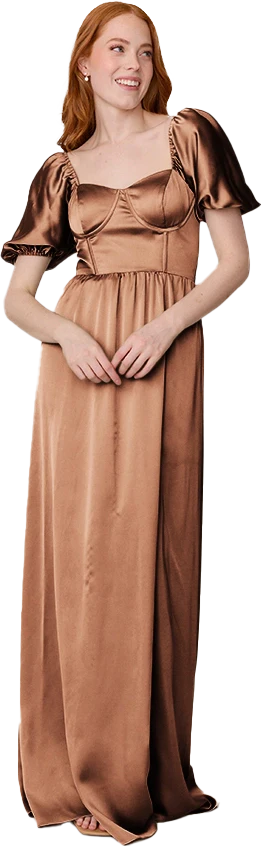 Isabella Satin Dress | Made To Order - Image 157