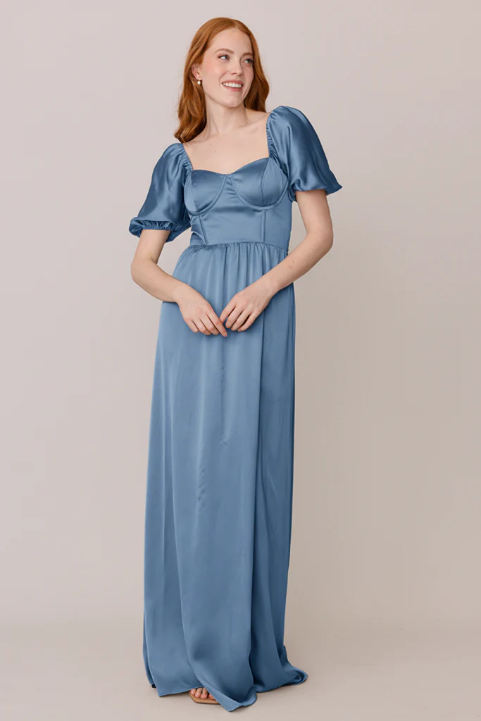 Isabella Satin Dress | Made To Order - Image 166