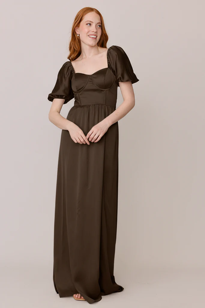 Isabella Satin Dress | Made To Order - Image 168