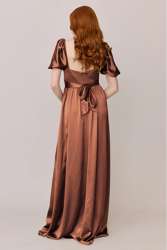 Isabella Satin Dress | Made To Order - Image 25