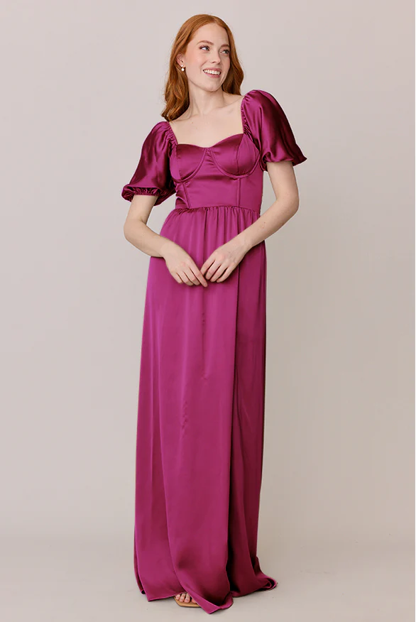Isabella Satin Dress | Made To Order - Image 40
