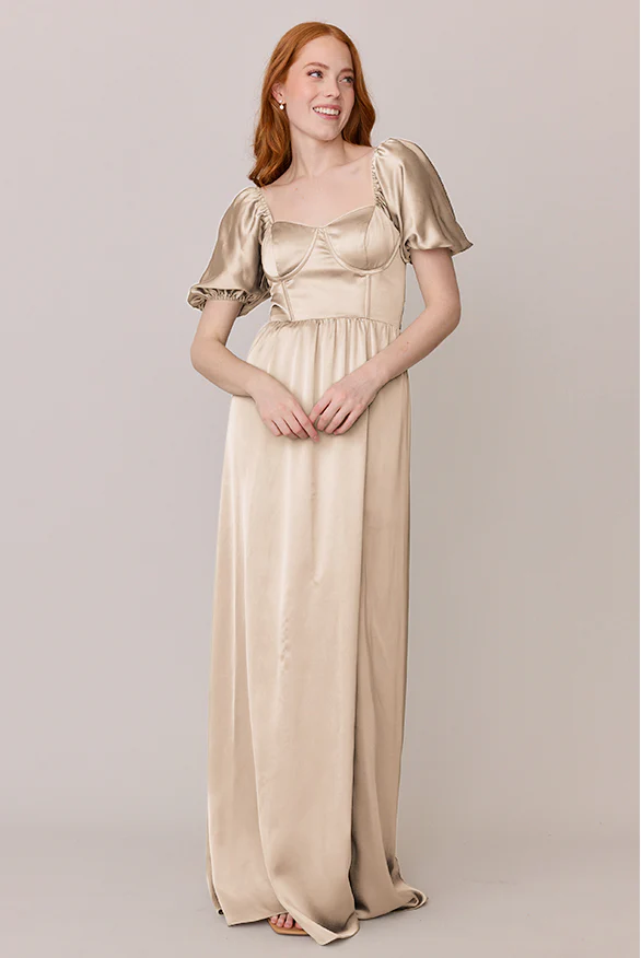 Isabella Satin Dress | Made To Order - Image 44
