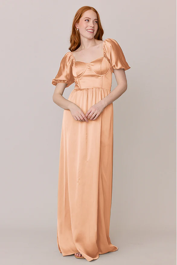 Isabella Satin Dress | Made To Order - Image 70