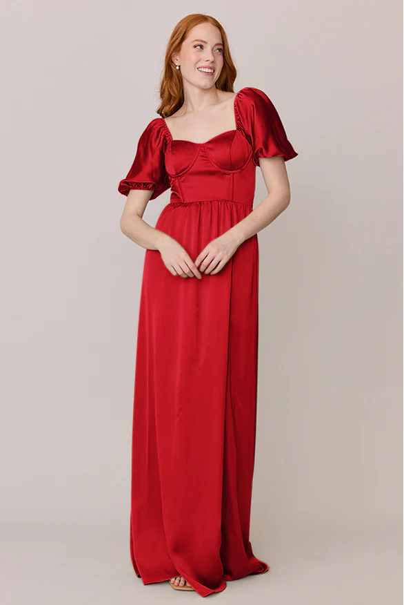 Isabella Satin Dress | Made To Order - Image 76