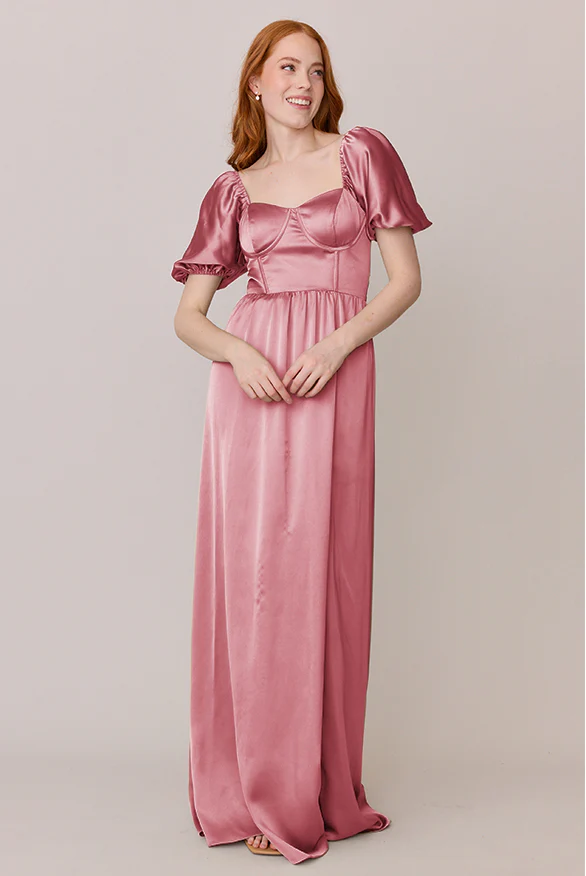 Isabella Satin Dress | Made To Order - Image 86
