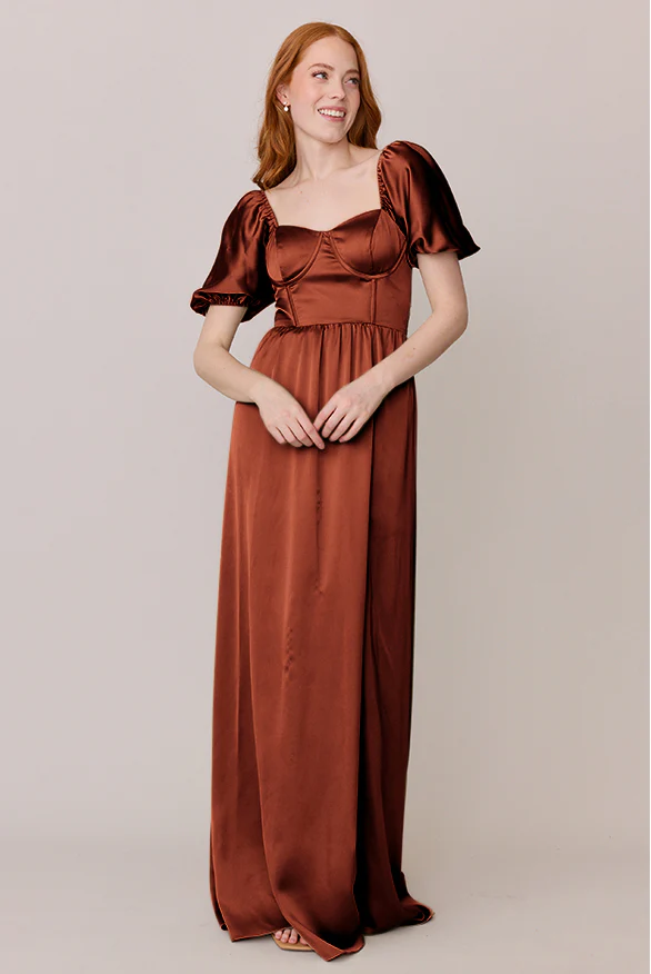 Isabella Satin Dress | Made To Order - Image 88