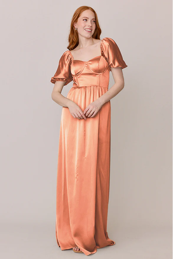 Isabella Satin Dress | Made To Order - Image 98