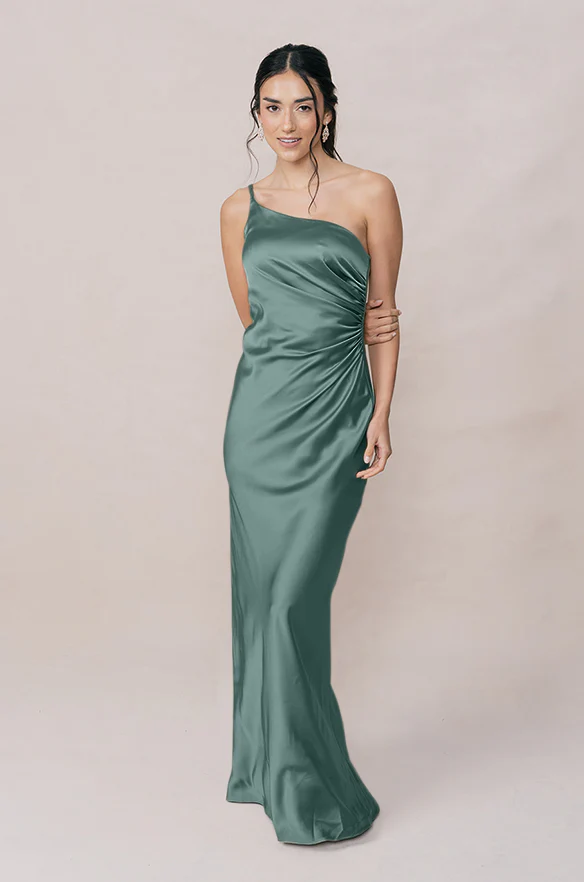 Jade Satin Dress | Made To Order - Image 137