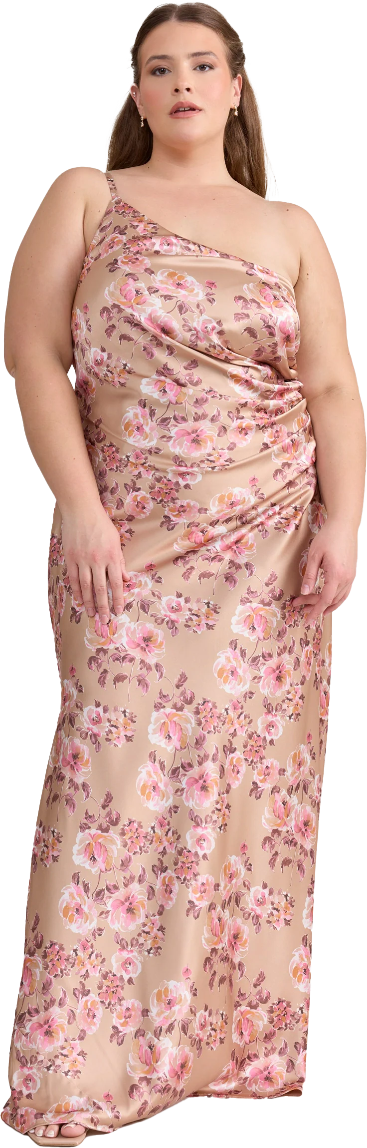 Jade Satin Floral Print Dress | Made To Order - Image 112