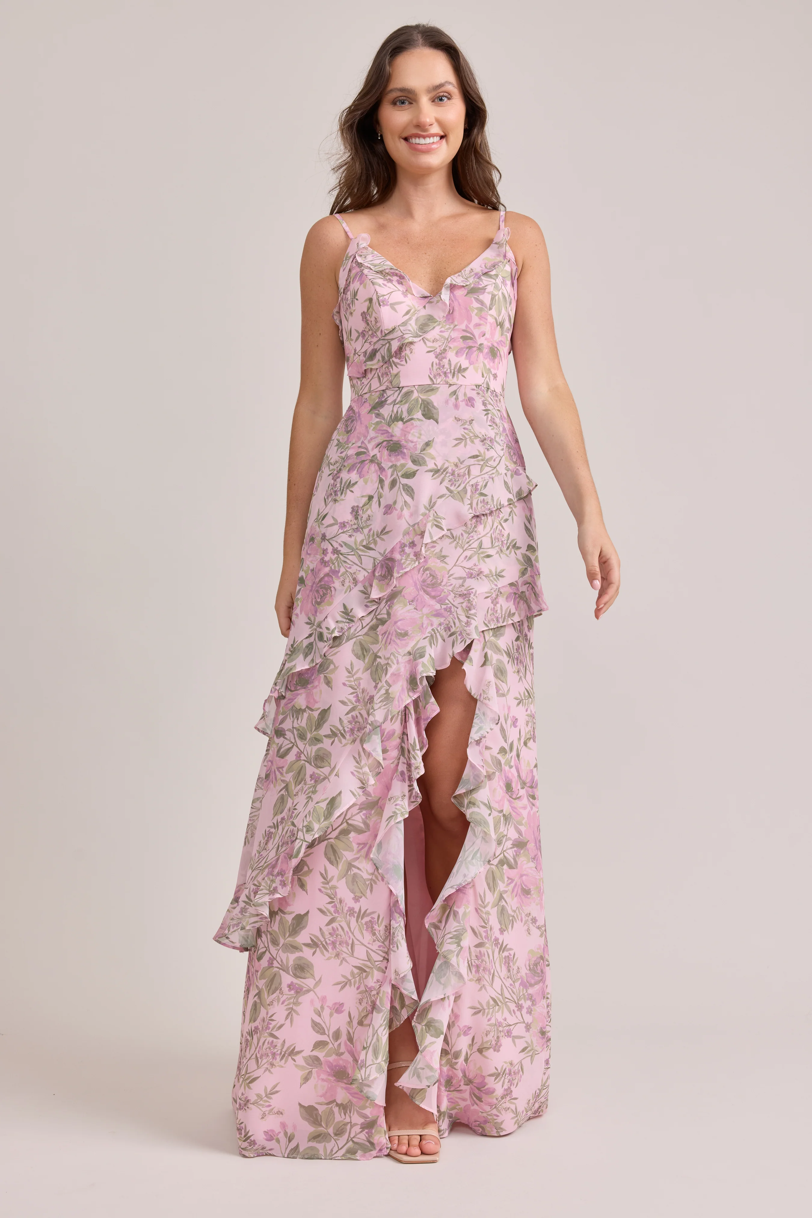 Jules Chiffon Floral Print Dress | Made To Order - Image 15