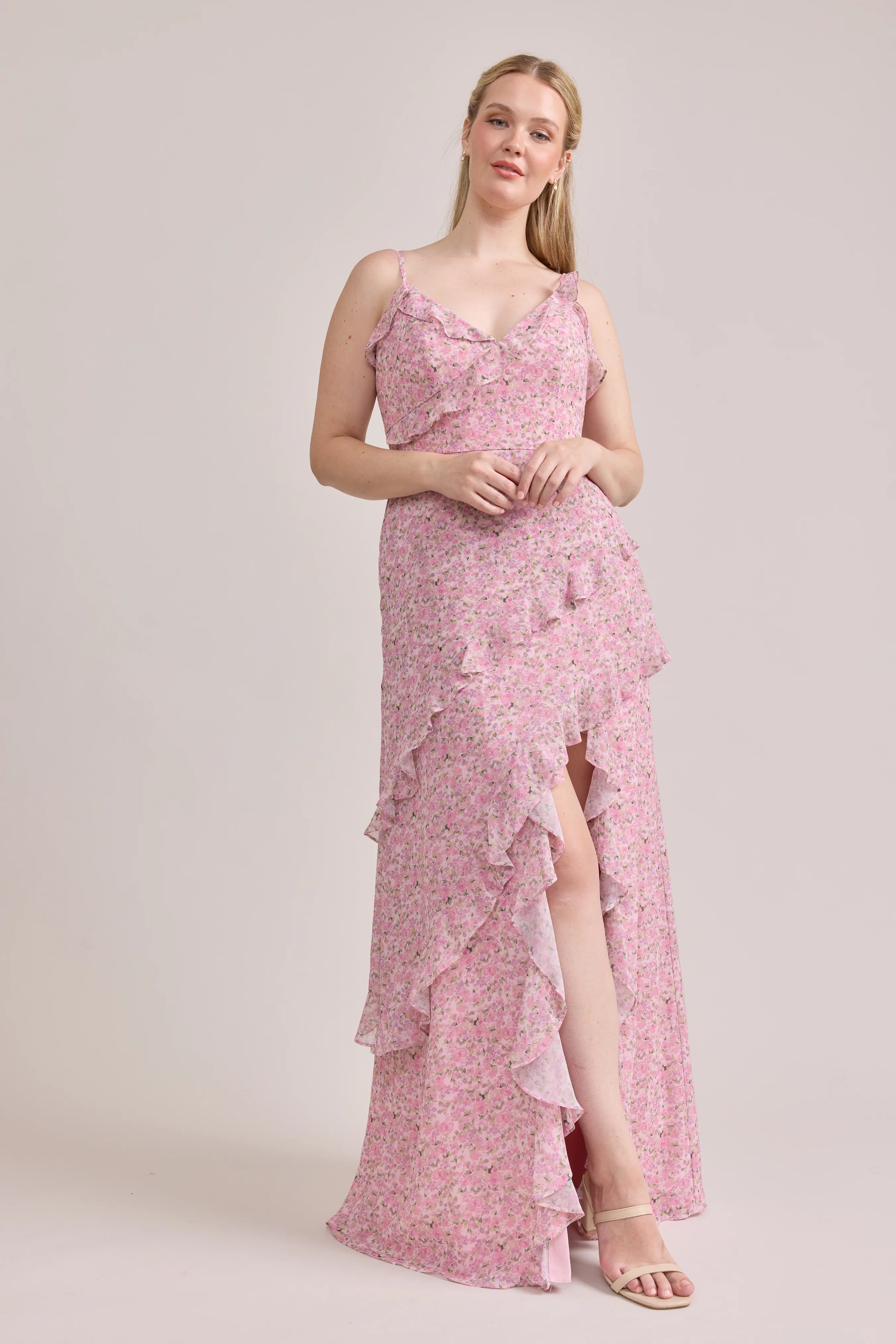 Jules Chiffon Floral Print Dress | Made To Order - Image 18