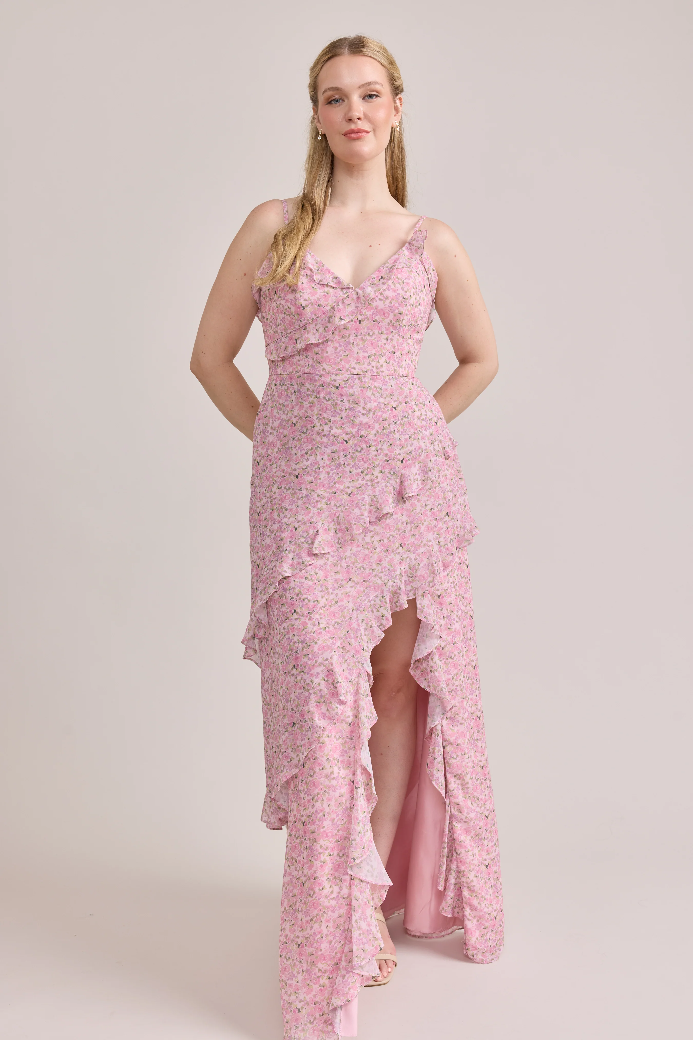 Jules Chiffon Floral Print Dress | Made To Order - Image 19
