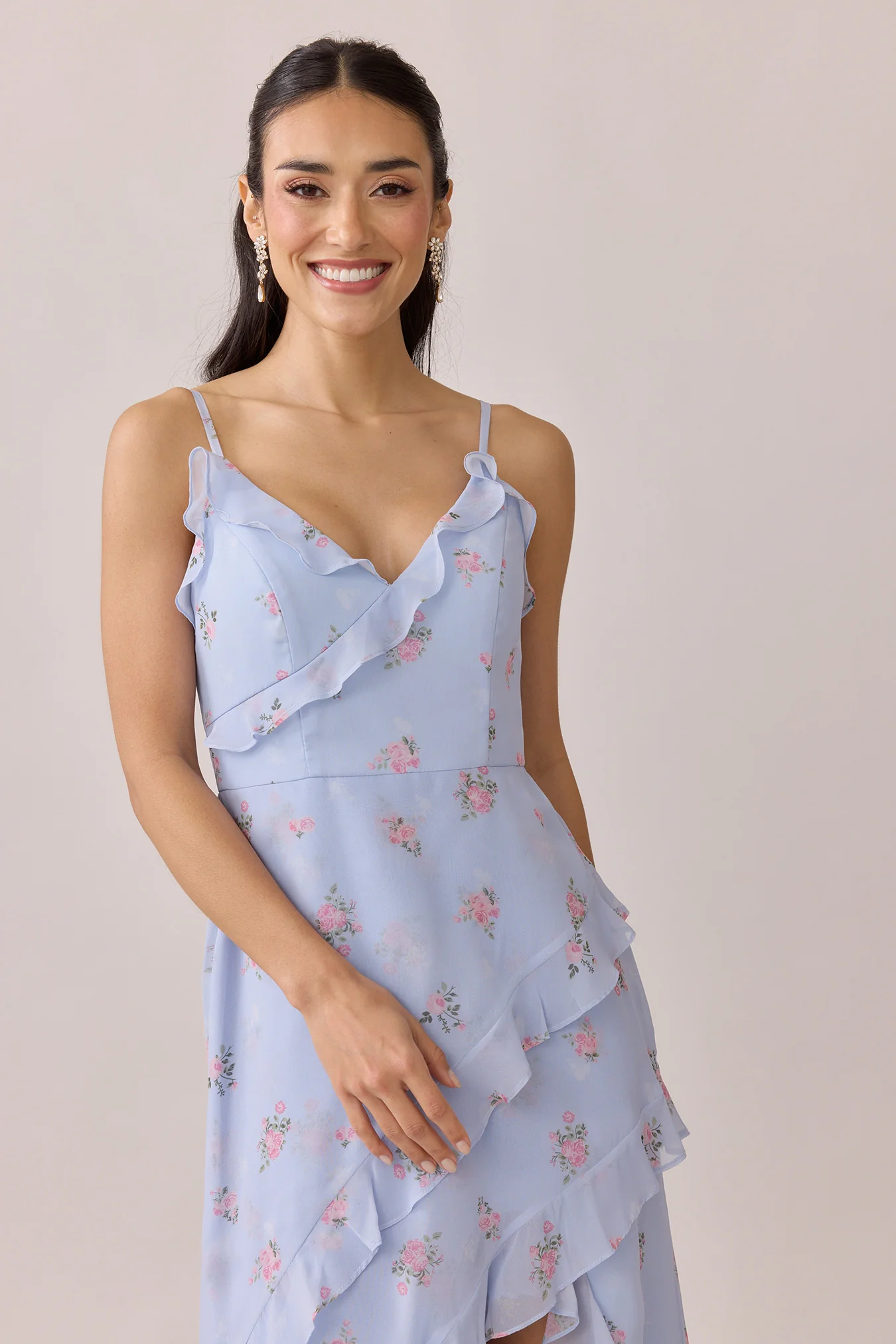 Jules Chiffon Floral Print Dress | Made To Order - Image 2