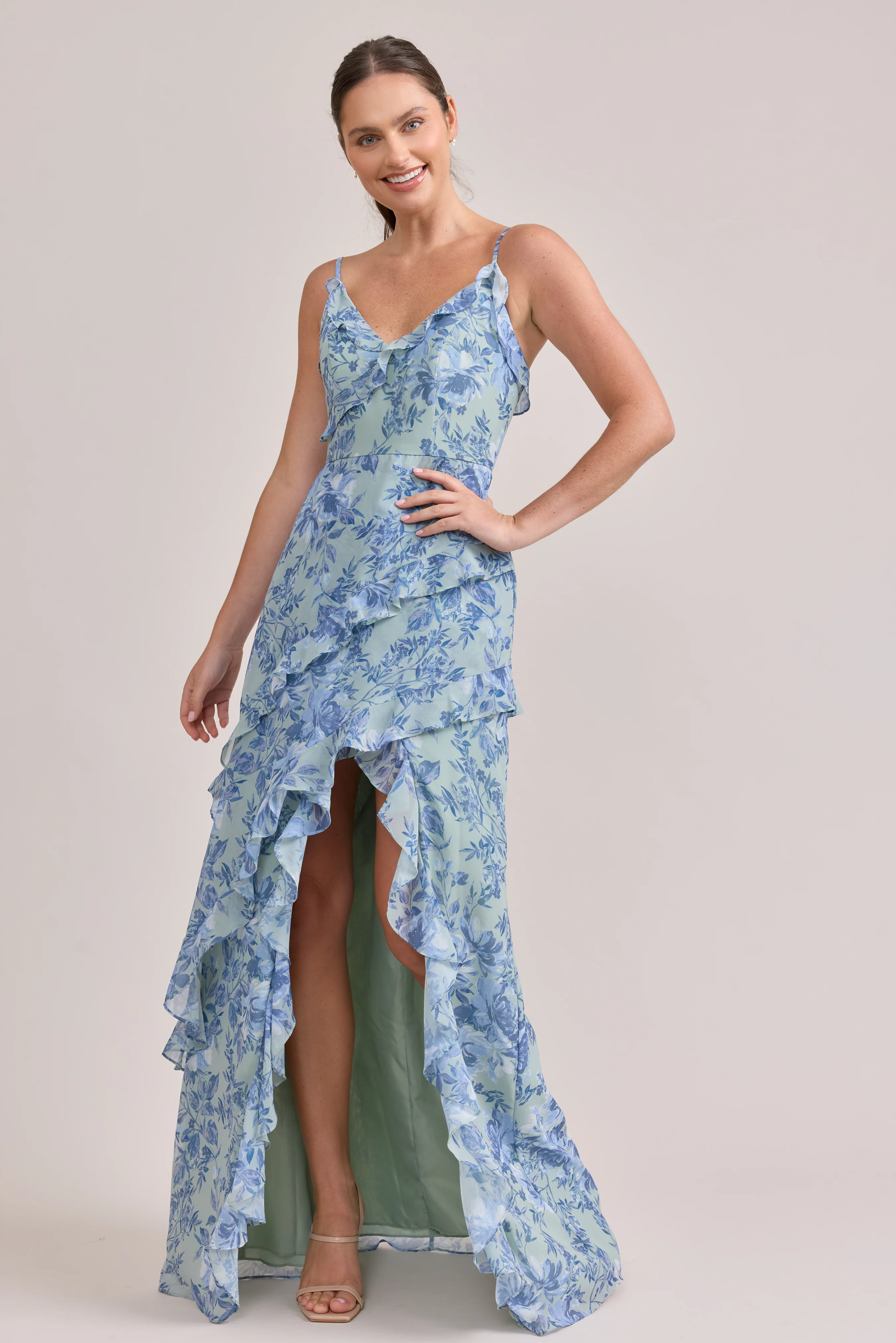 Jules Chiffon Floral Print Dress | Made To Order - Image 22