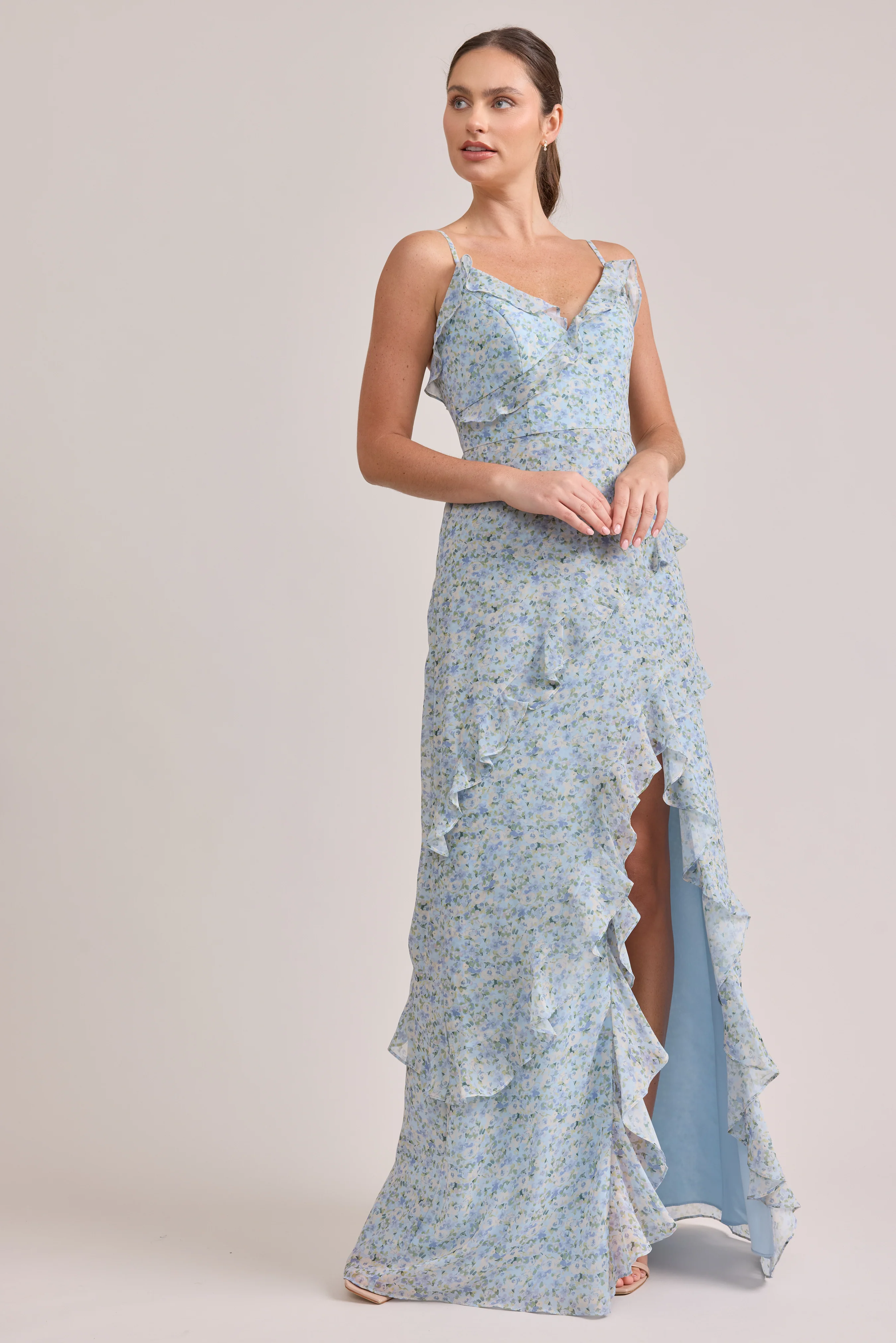 Jules Chiffon Floral Print Dress | Made To Order - Image 27