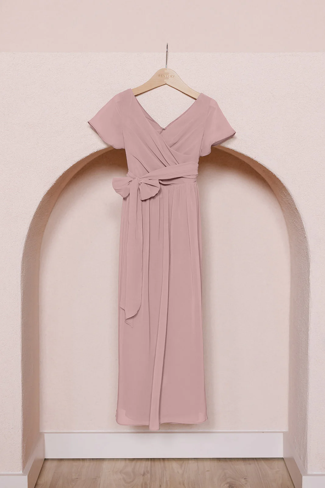 Juniors Harper Chiffon Faux Wrap Dress | Made To Order - Image 15