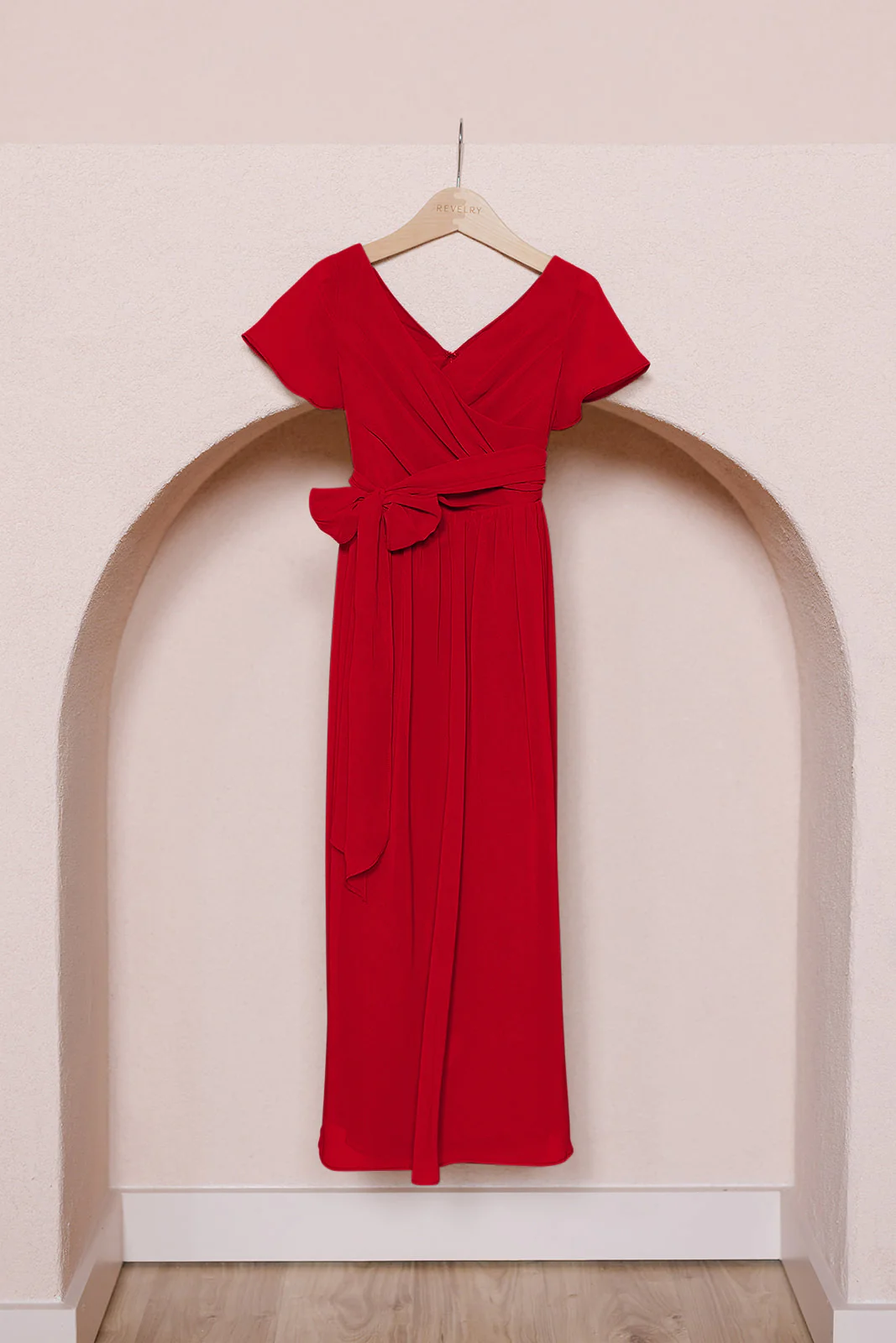 Juniors Harper Chiffon Faux Wrap Dress | Made To Order - Image 51
