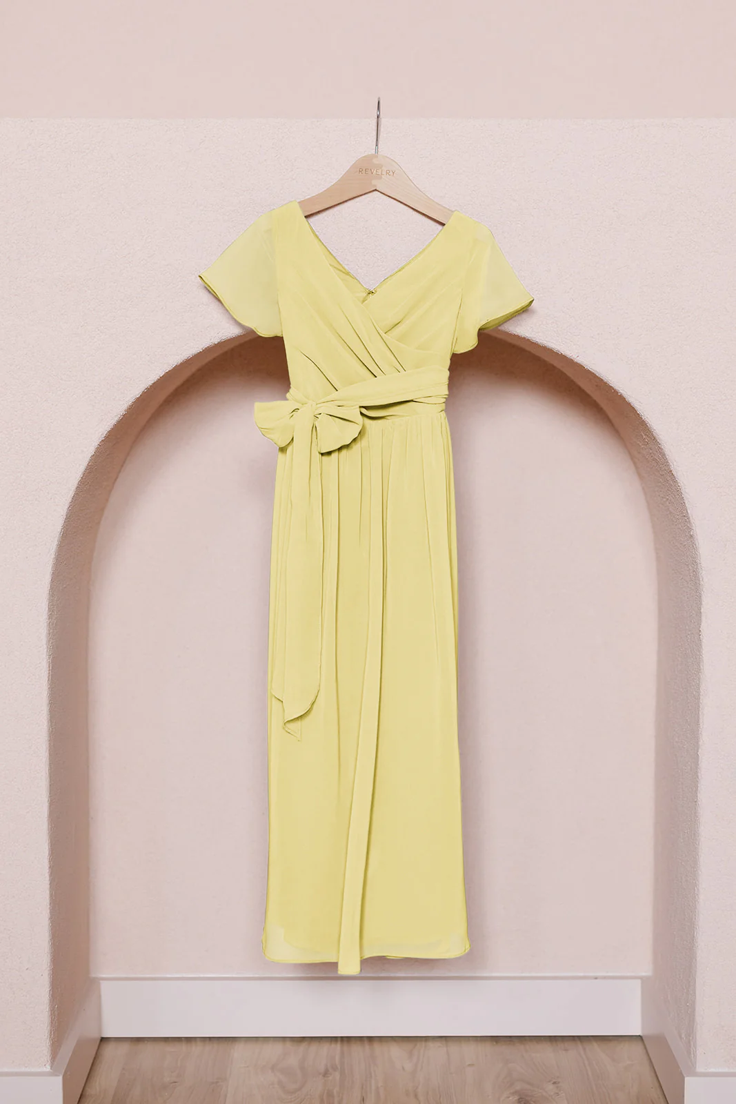 Juniors Harper Chiffon Faux Wrap Dress | Made To Order - Image 54