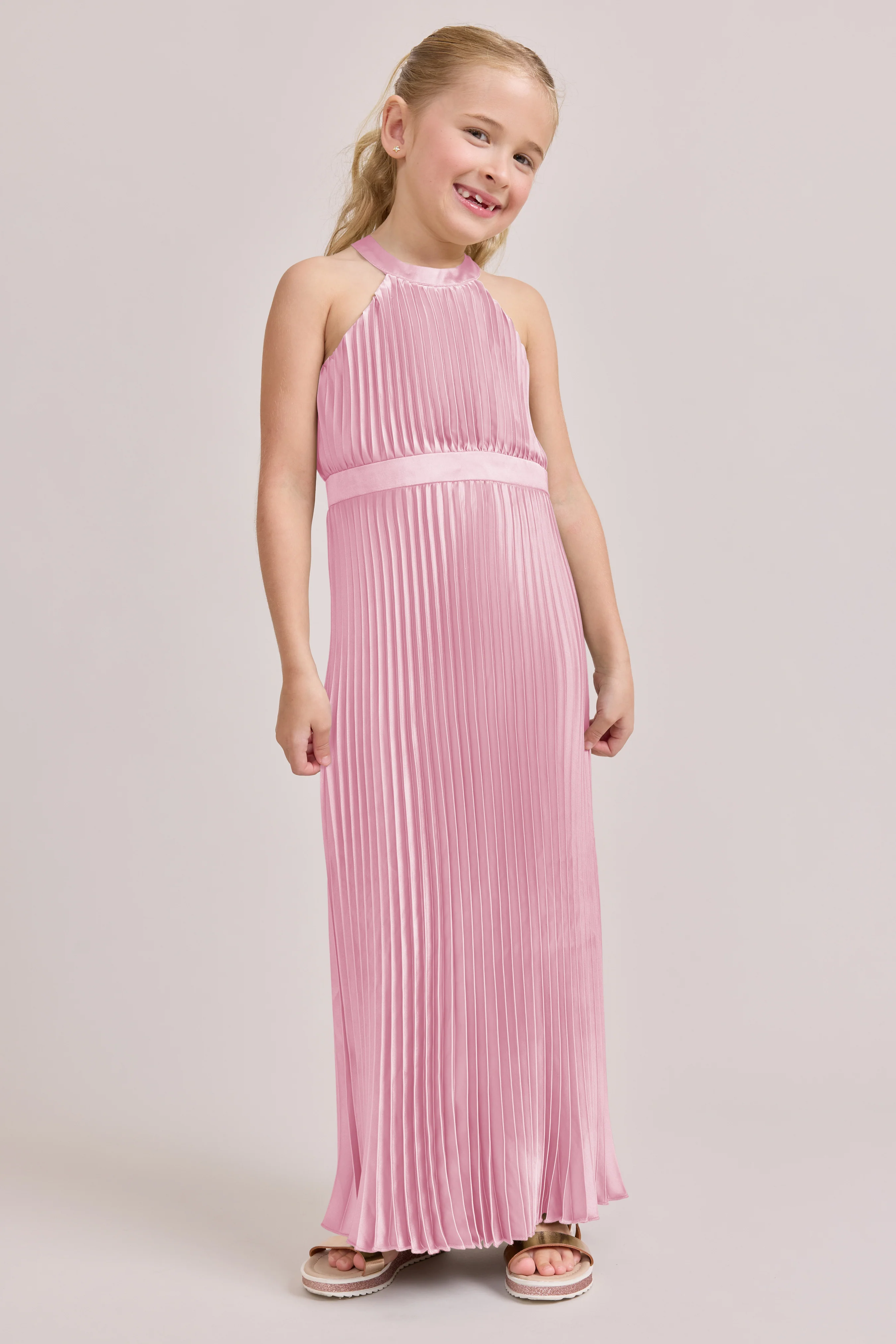 Juniors Mazie Satin Pleated Dress | Made To Order - Image 17