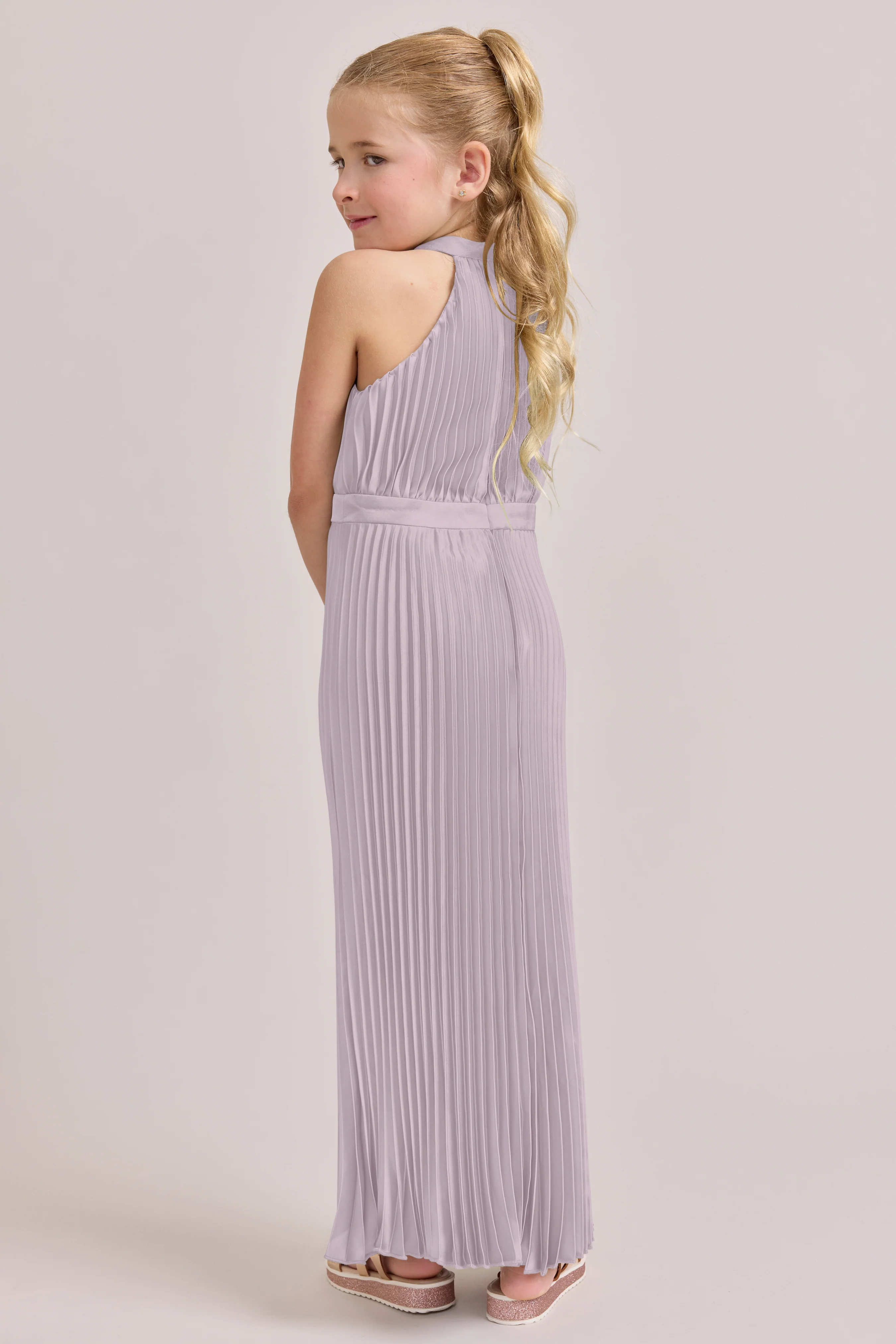 Juniors Mazie Satin Pleated Dress | Made To Order - Image 33