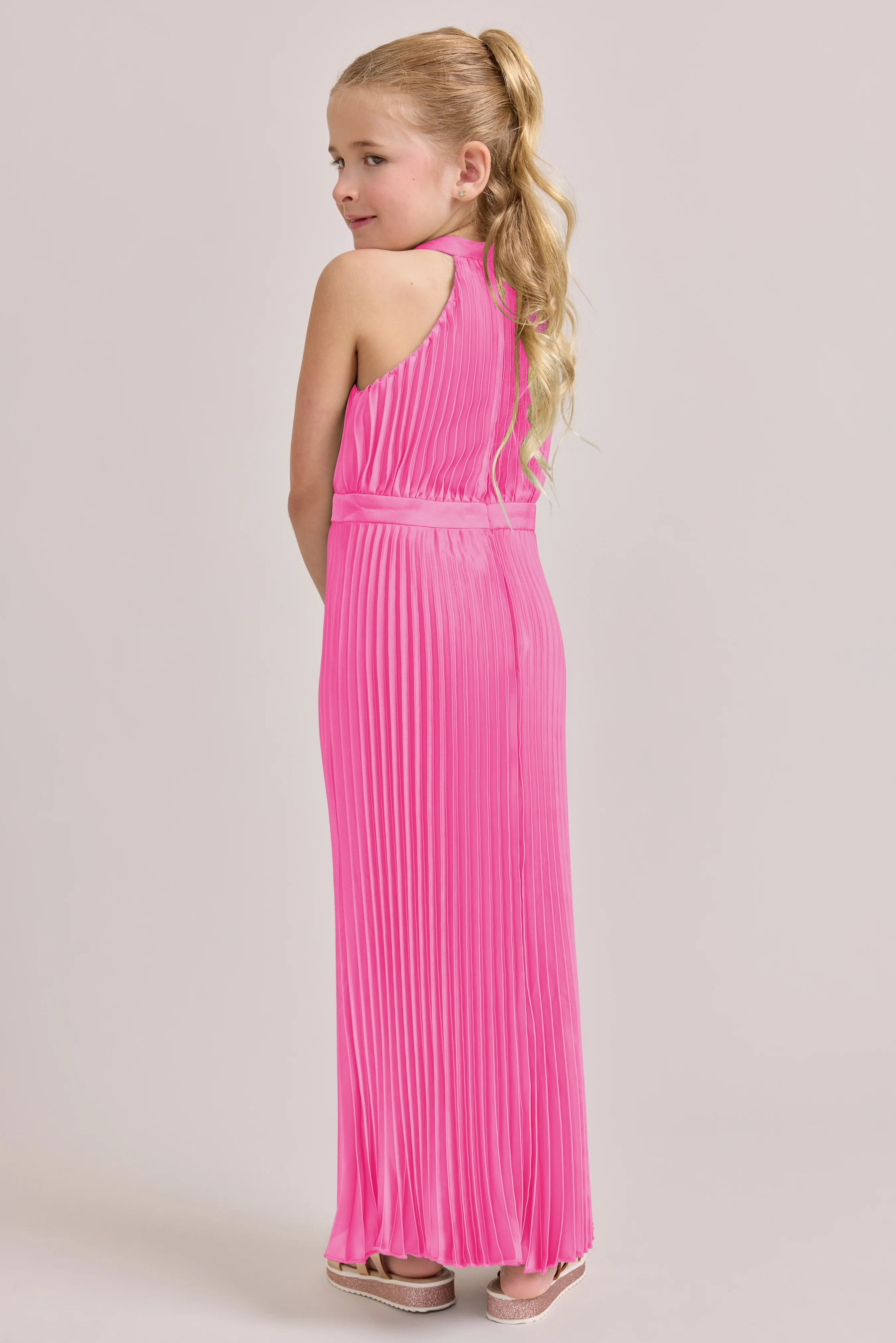 Juniors Mazie Satin Pleated Dress | Made To Order - Image 34