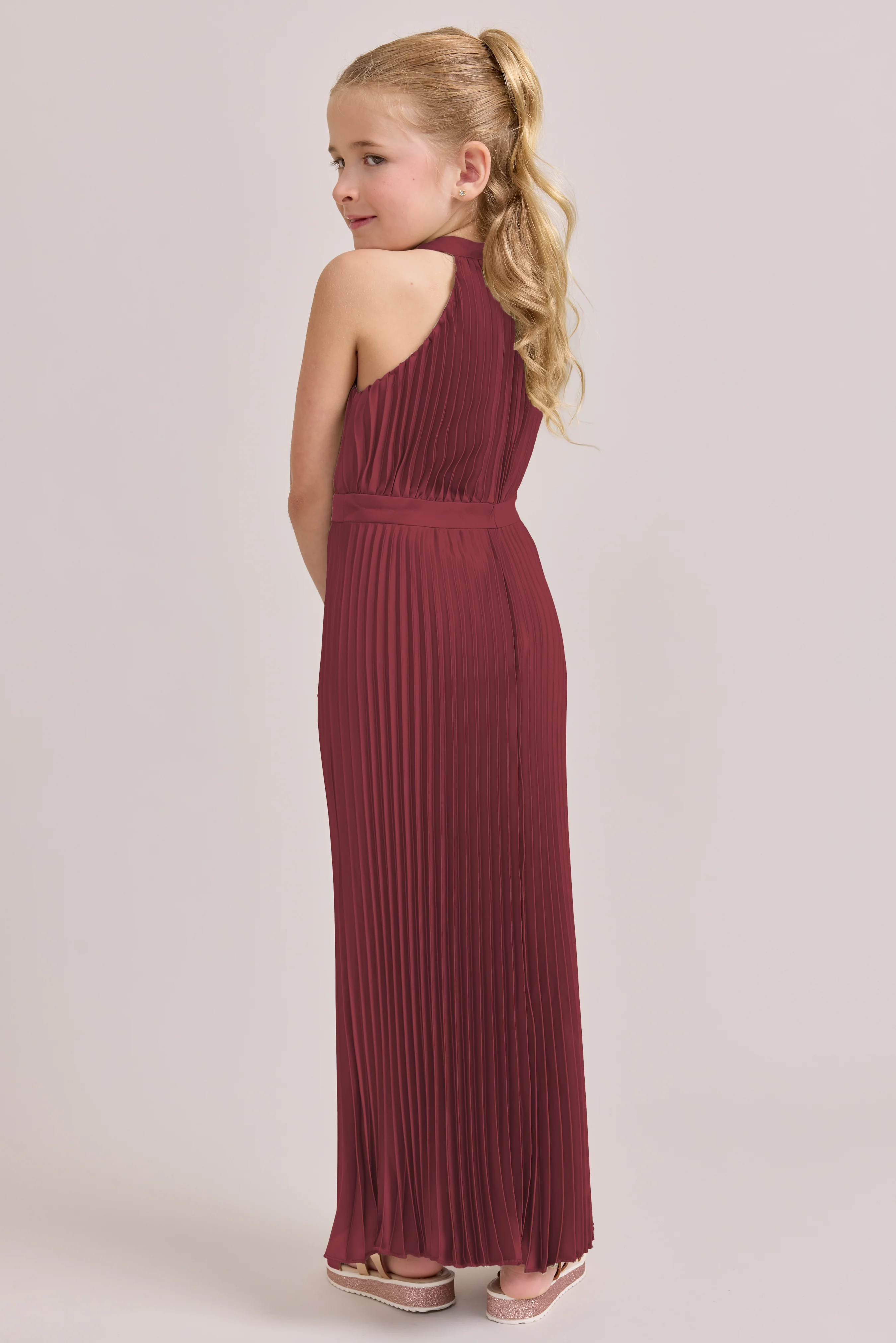 Juniors Mazie Satin Pleated Dress | Made To Order - Image 58