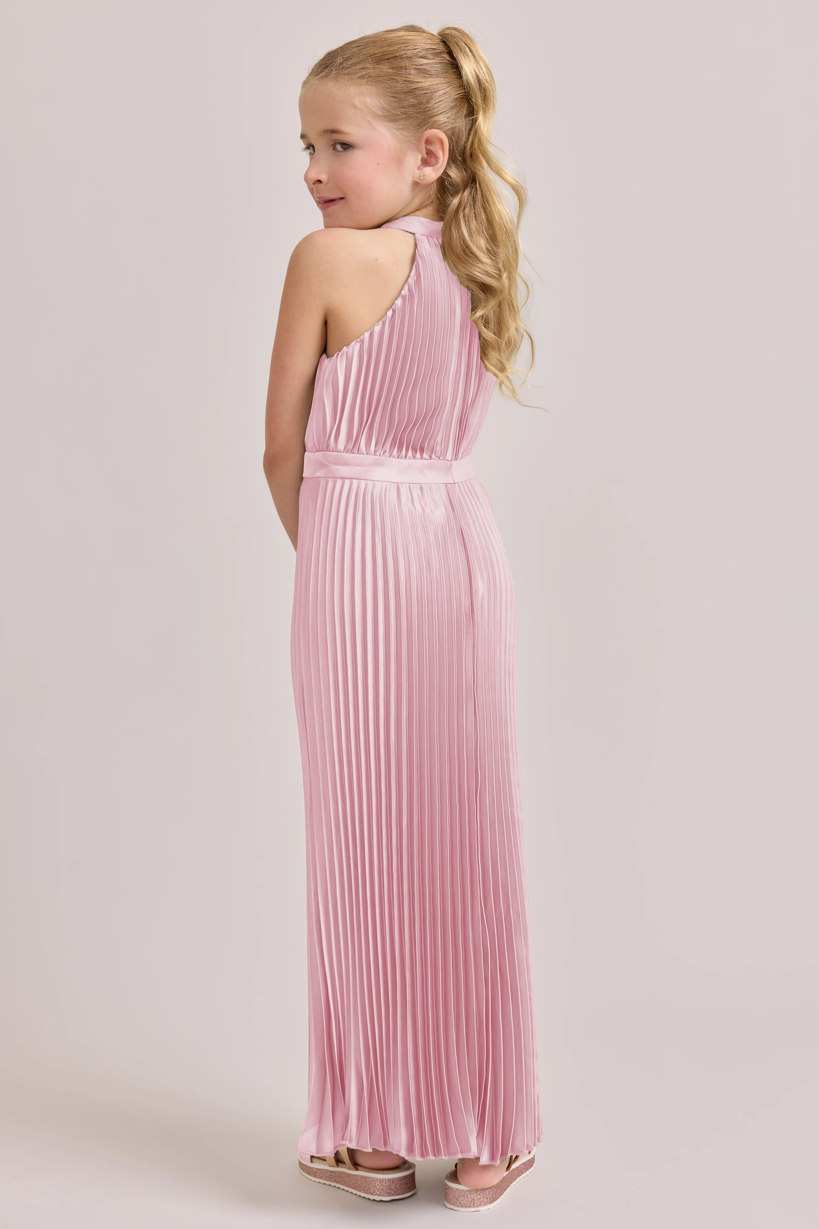 Juniors Mazie Satin Pleated Dress | Made To Order - Image 83