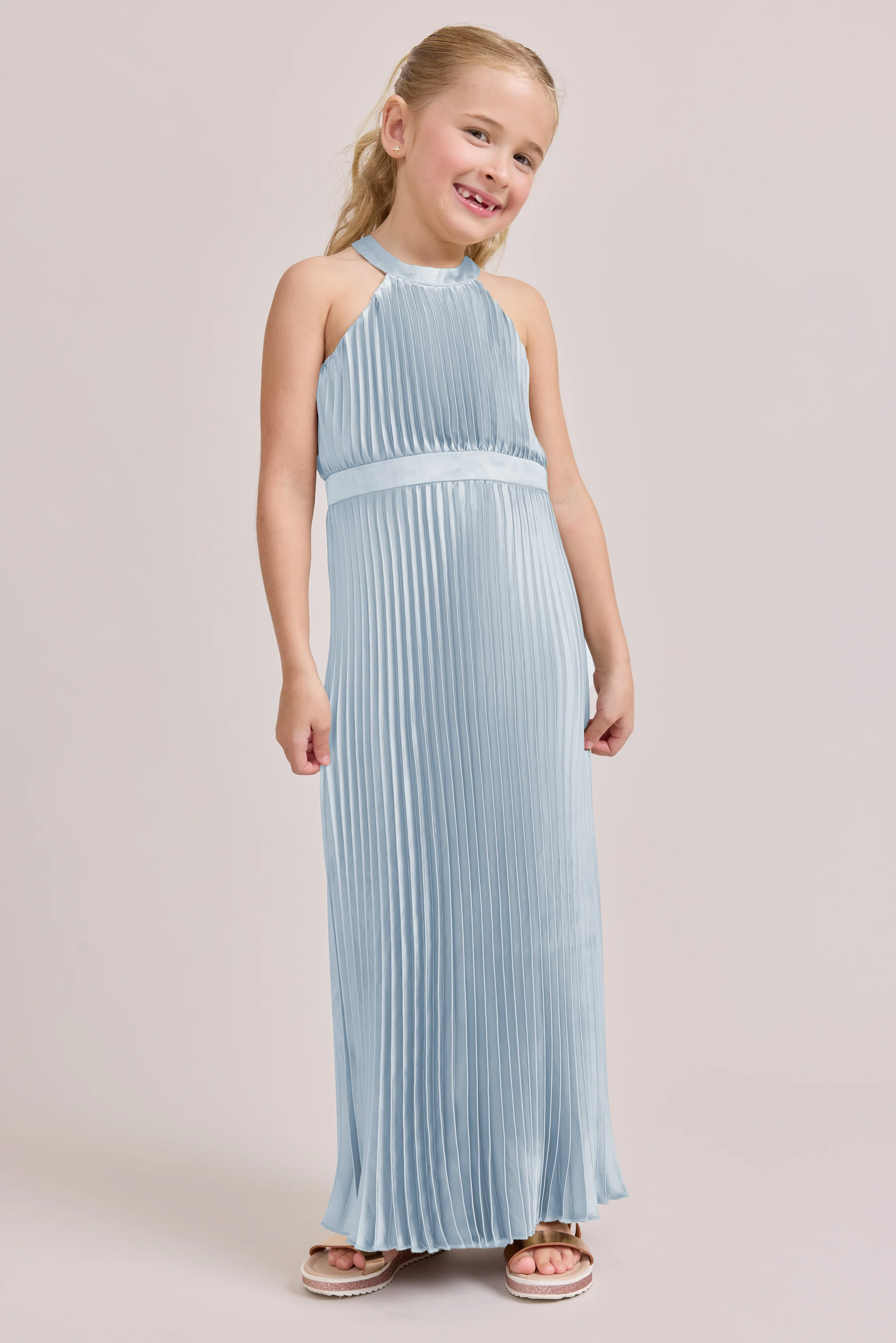Juniors Mazie Satin Pleated Dress | Made To Order - Image 91