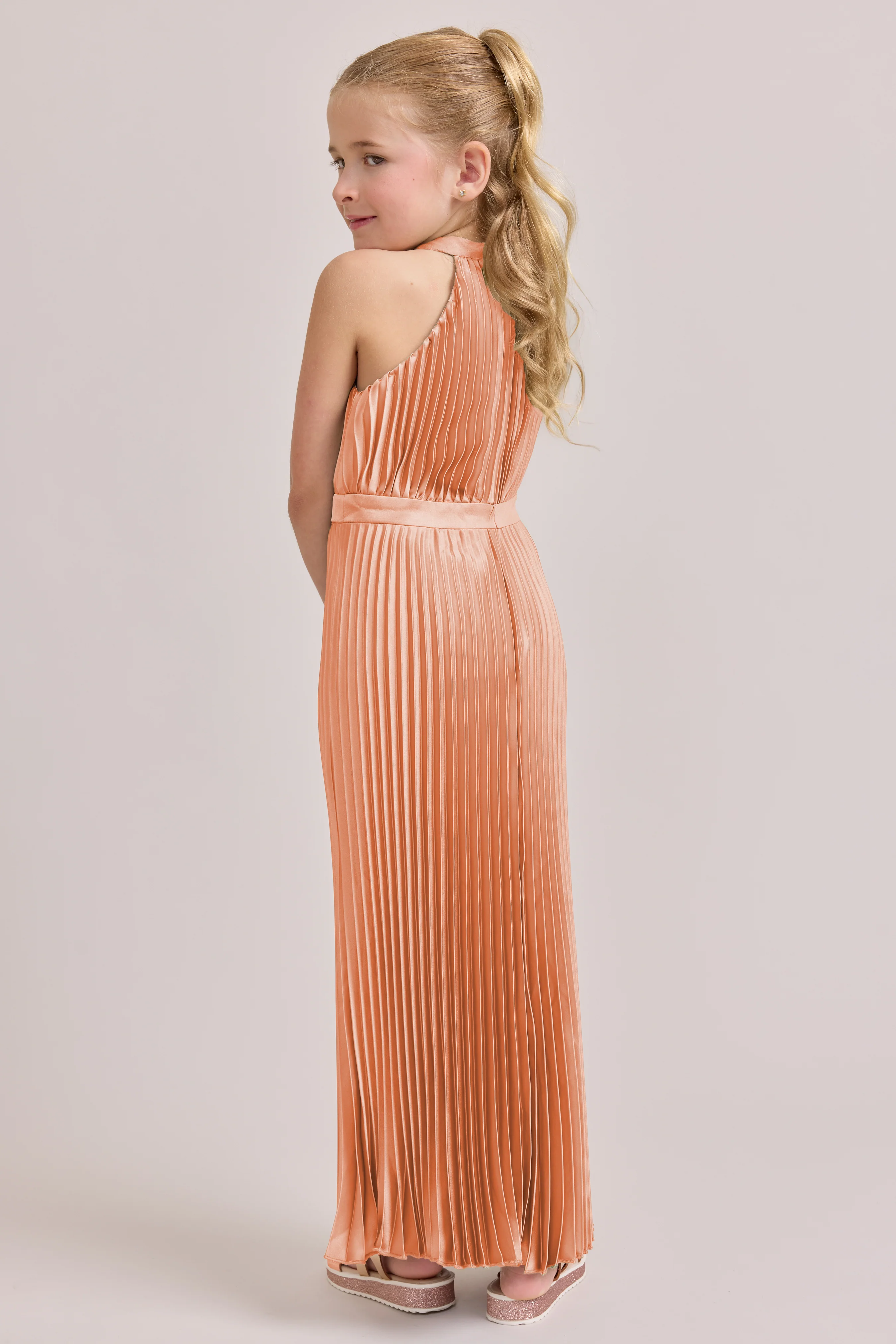 Juniors Mazie Satin Pleated Dress | Made To Order - Image 94