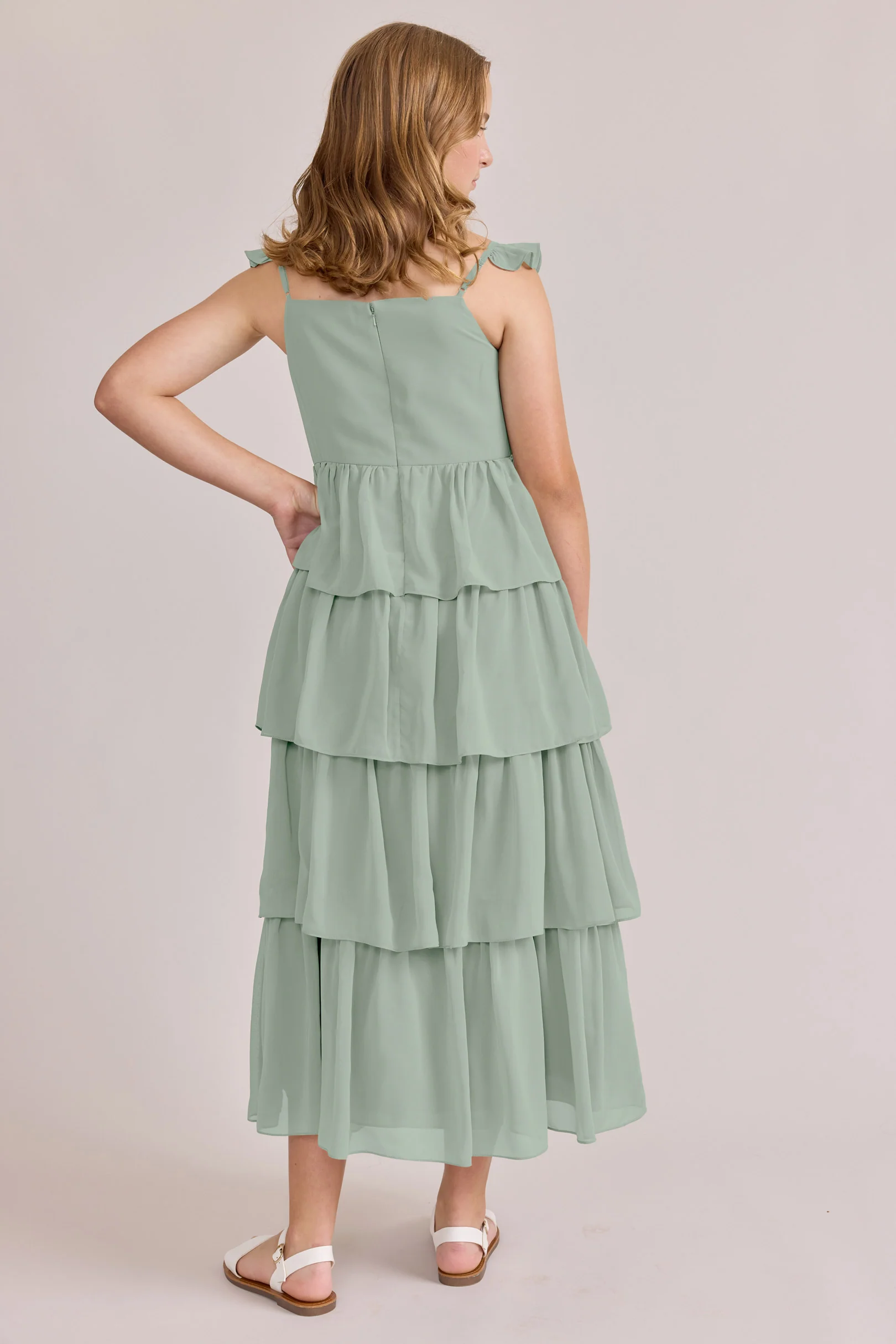 Juniors Poppy Chiffon Dress | Made To Order - Image 13