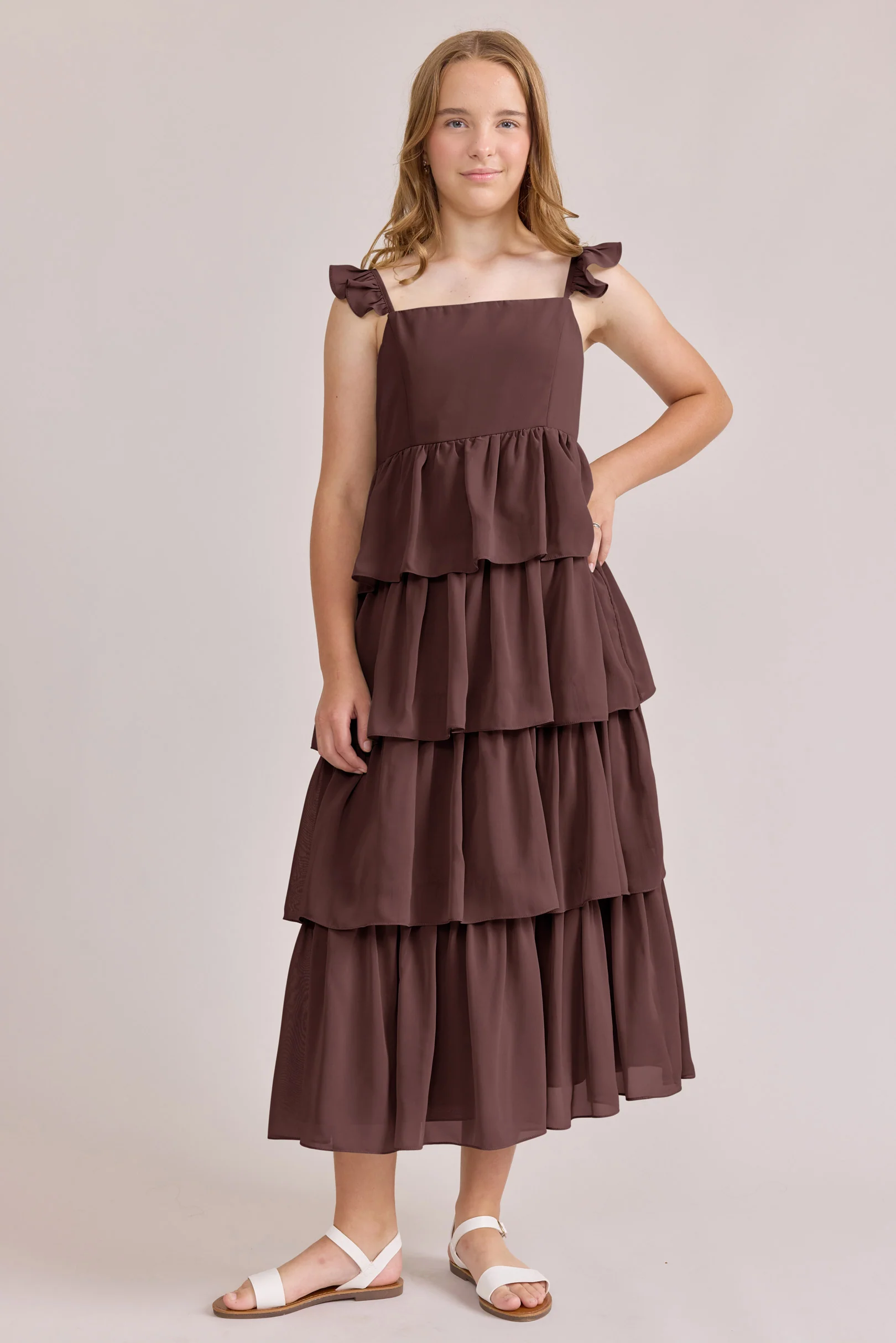 Juniors Poppy Chiffon Dress | Made To Order - Image 36
