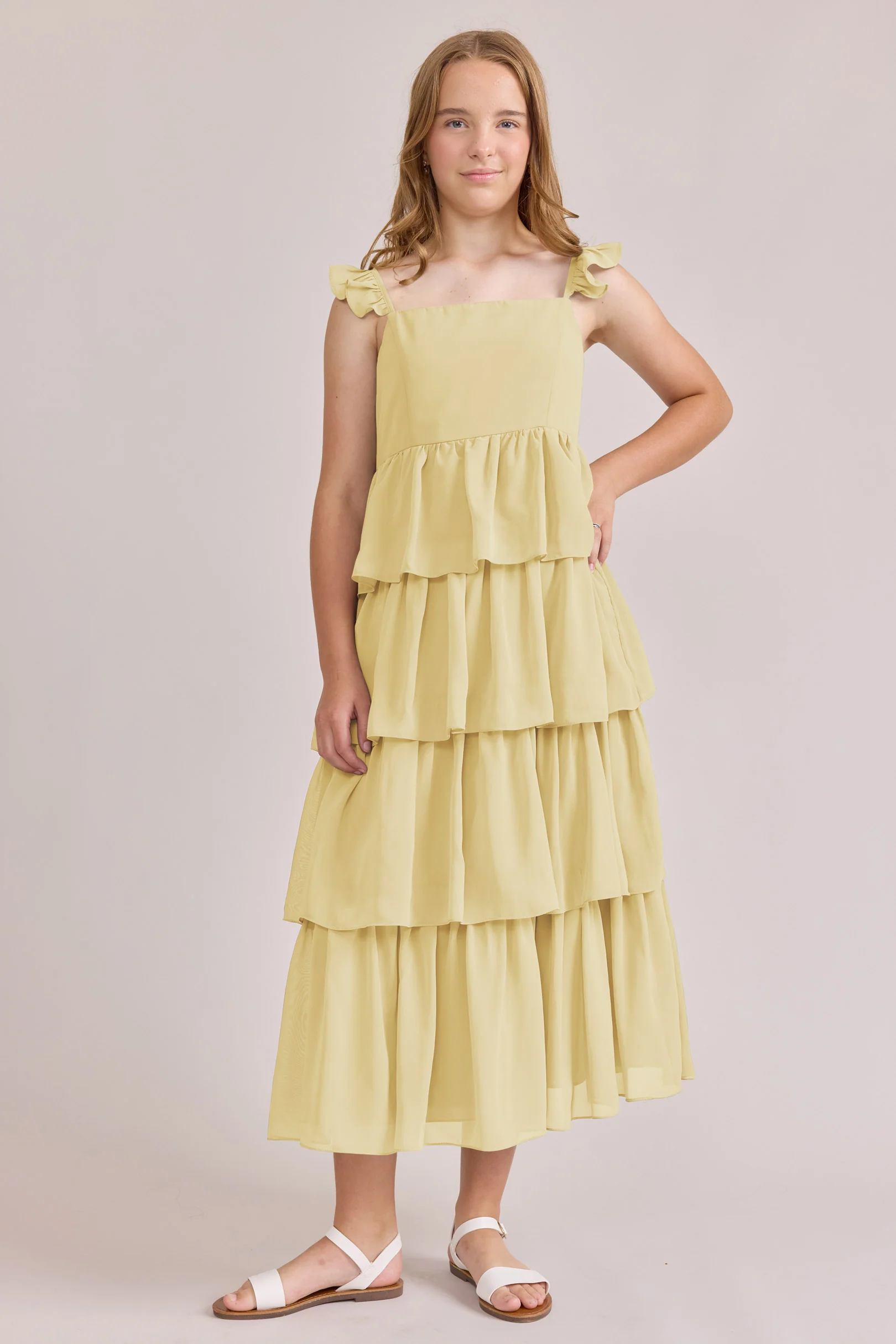 Juniors Poppy Chiffon Dress | Made To Order - Image 4