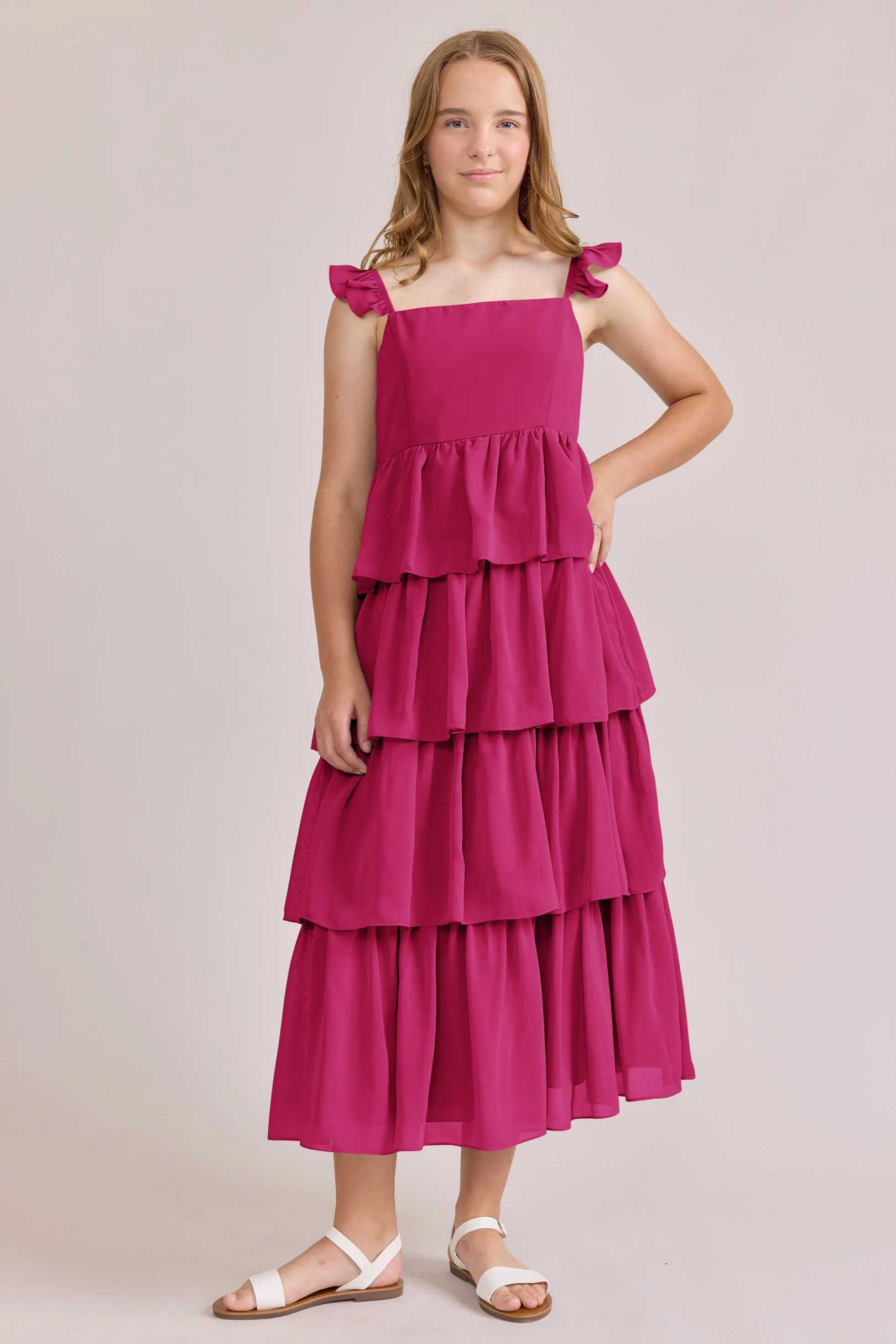 Juniors Poppy Chiffon Dress | Made To Order - Image 44