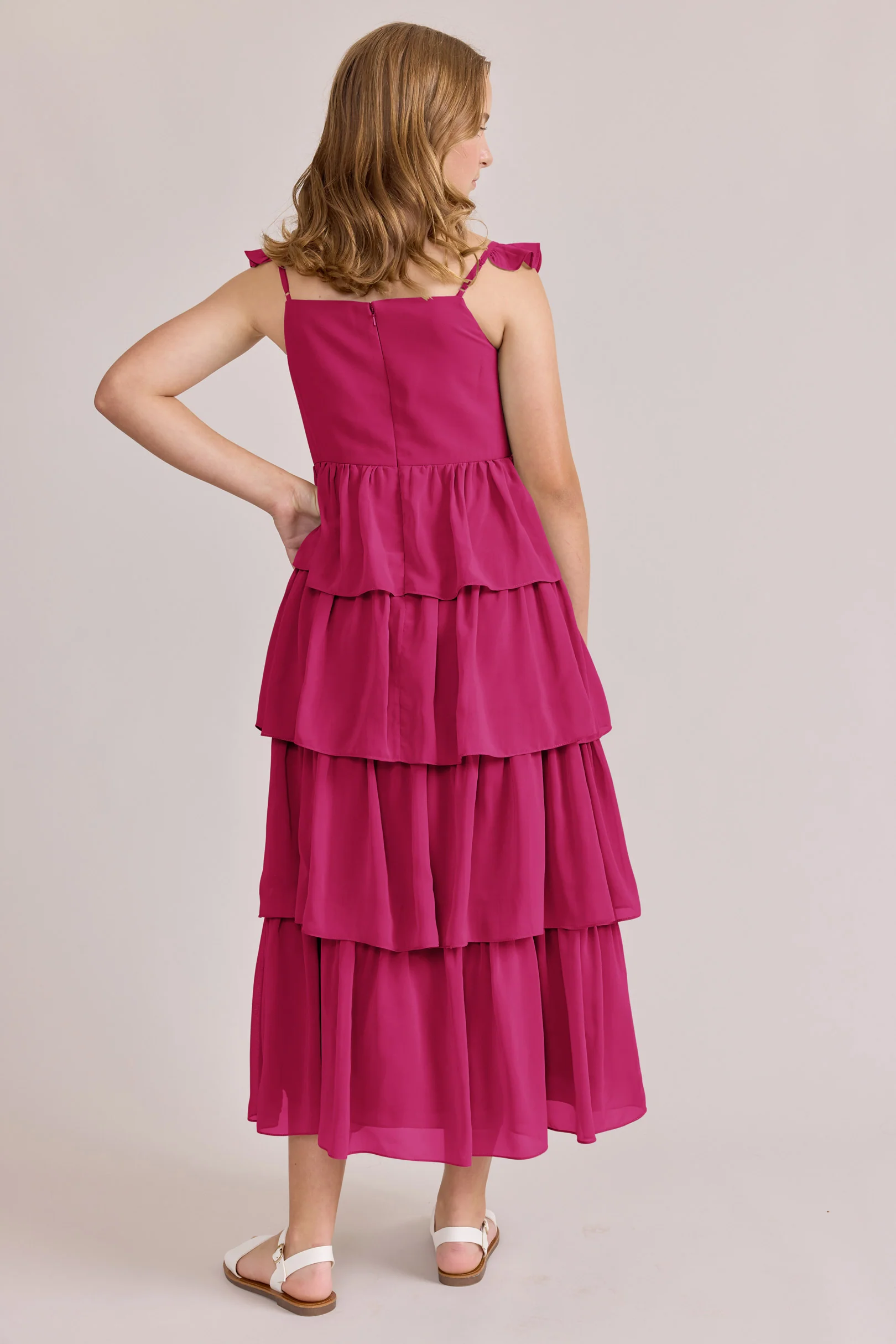 Juniors Poppy Chiffon Dress | Made To Order - Image 45
