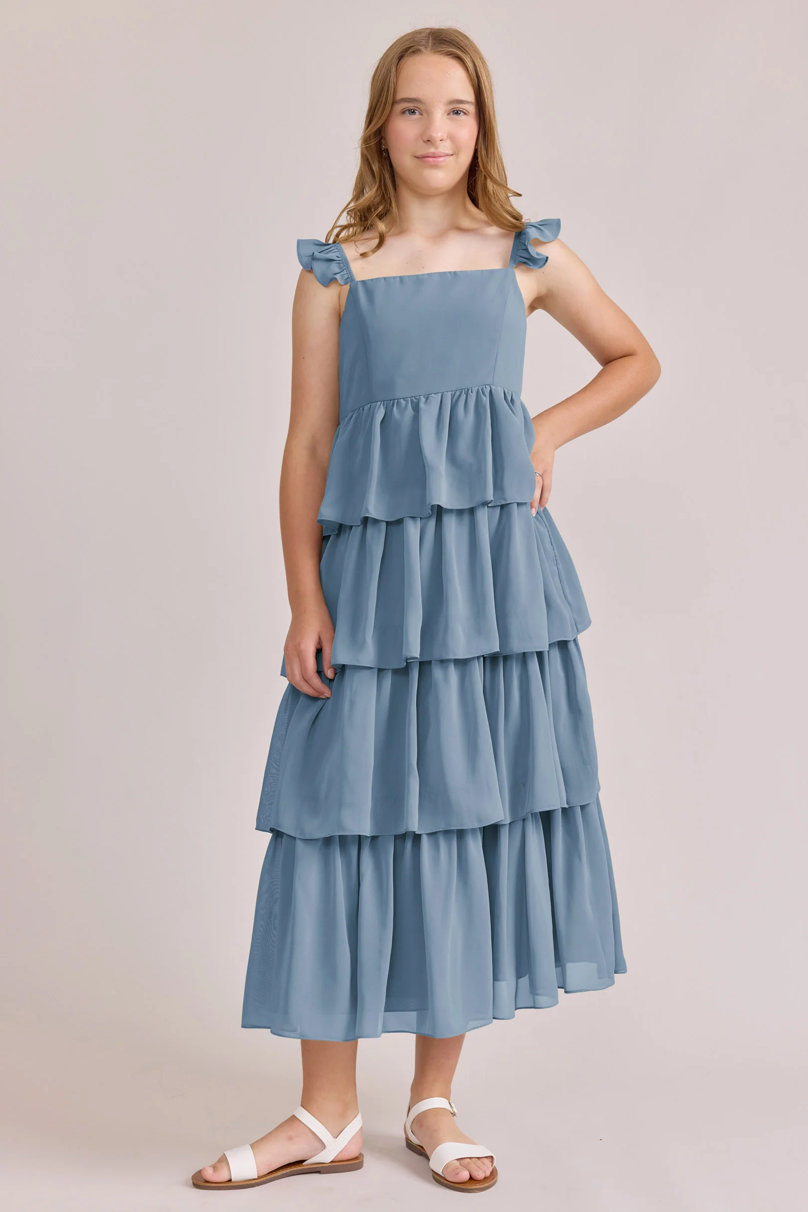 Juniors Poppy Chiffon Dress | Made To Order - Image 46