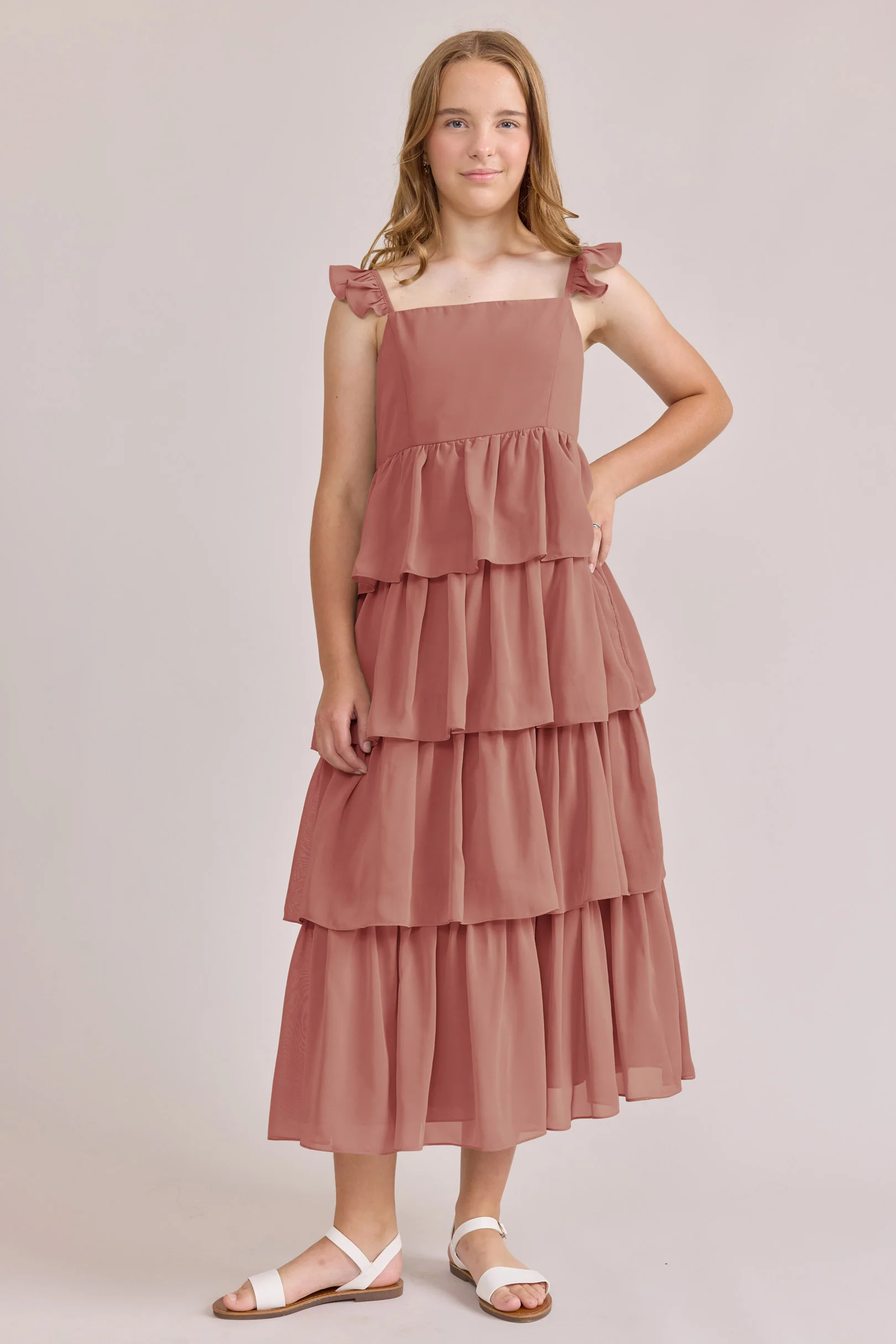 Juniors Poppy Chiffon Dress | Made To Order - Image 56