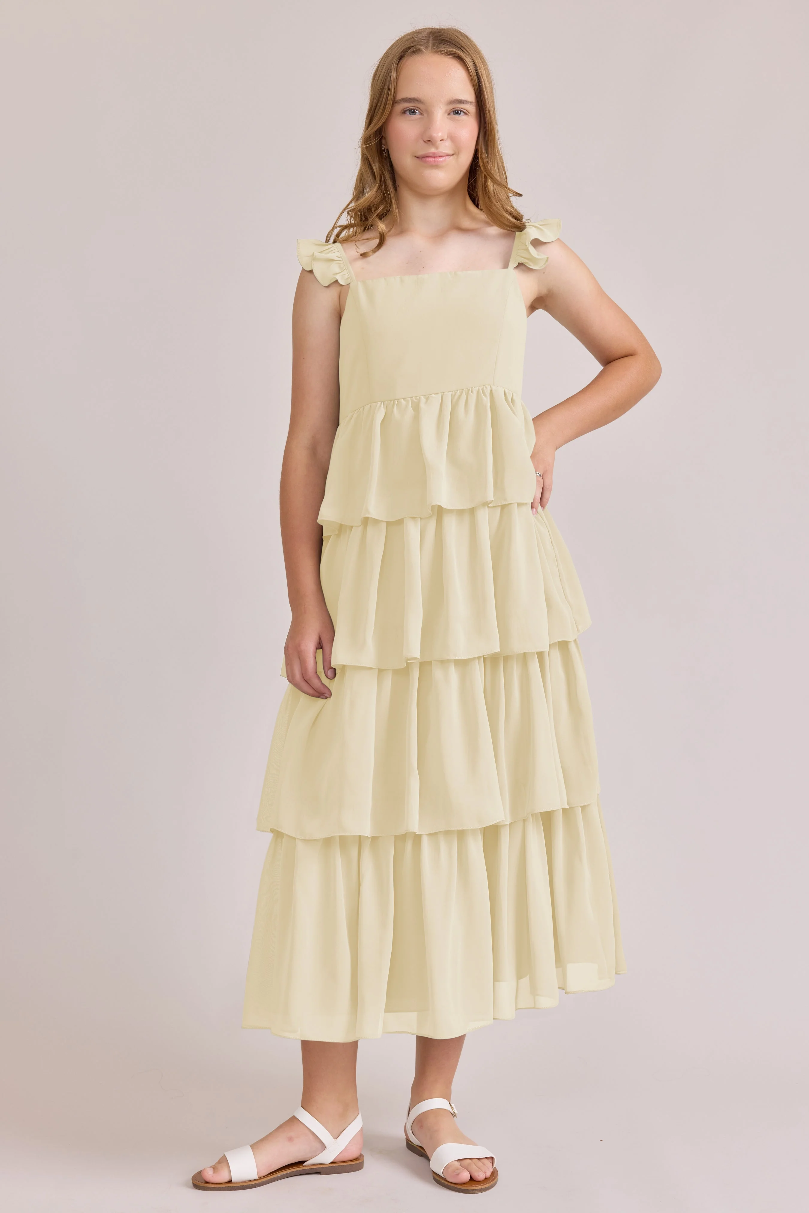 Juniors Poppy Chiffon Dress | Made To Order - Image 78
